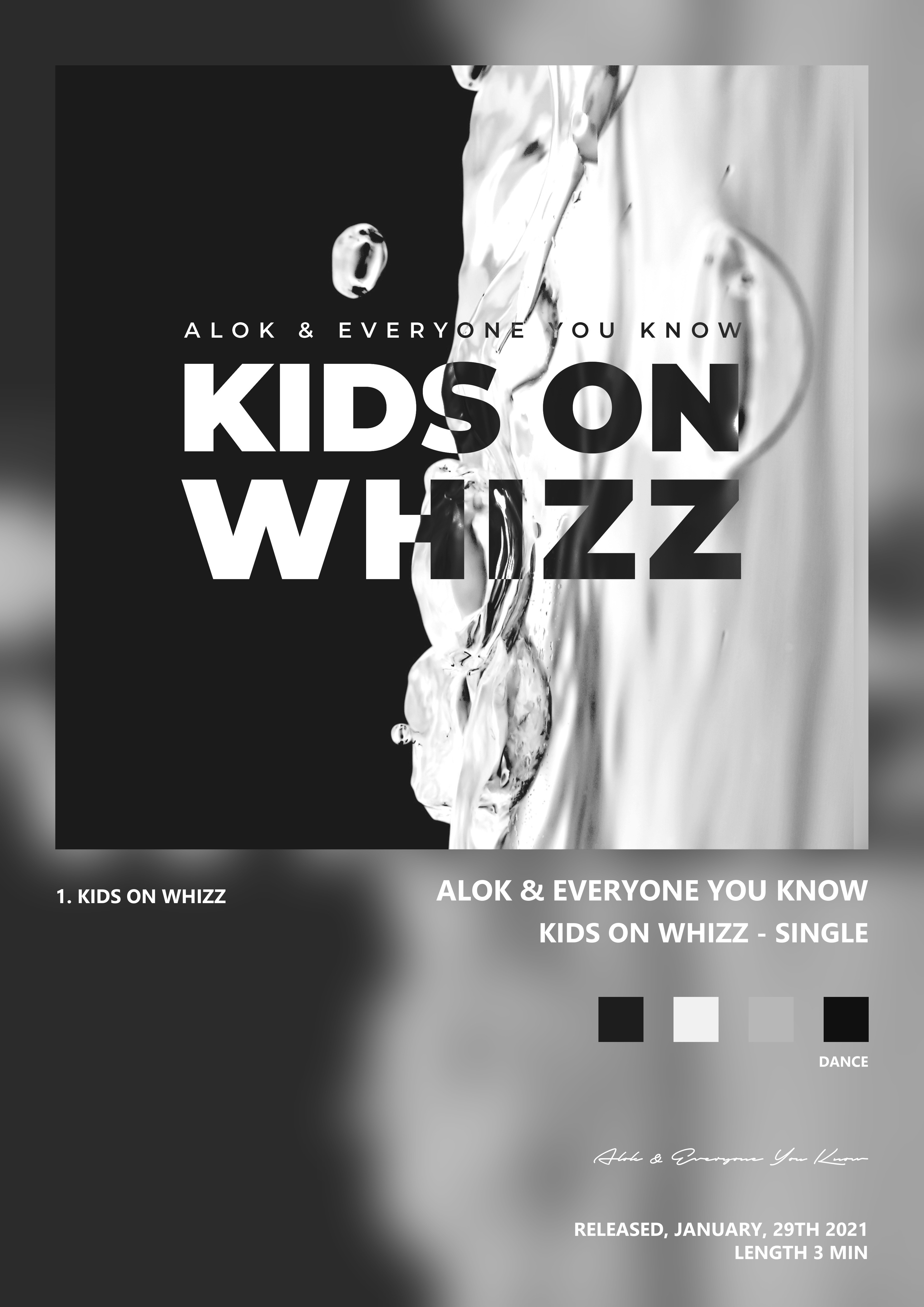 Music poster: Alok Everyone You Know - Kids on Whizz - Single