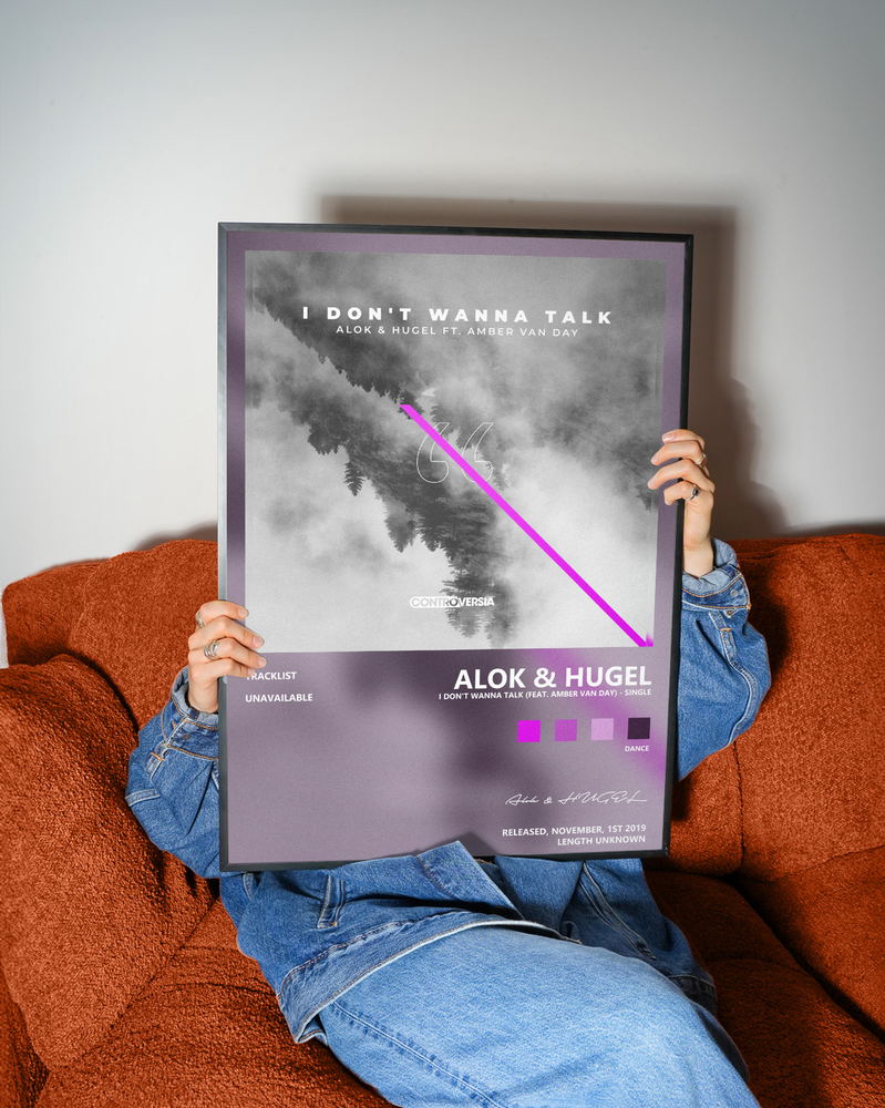 Music poster: Alok HUGEL - I Dont Wanna Talk feat Amber Van Day - Single