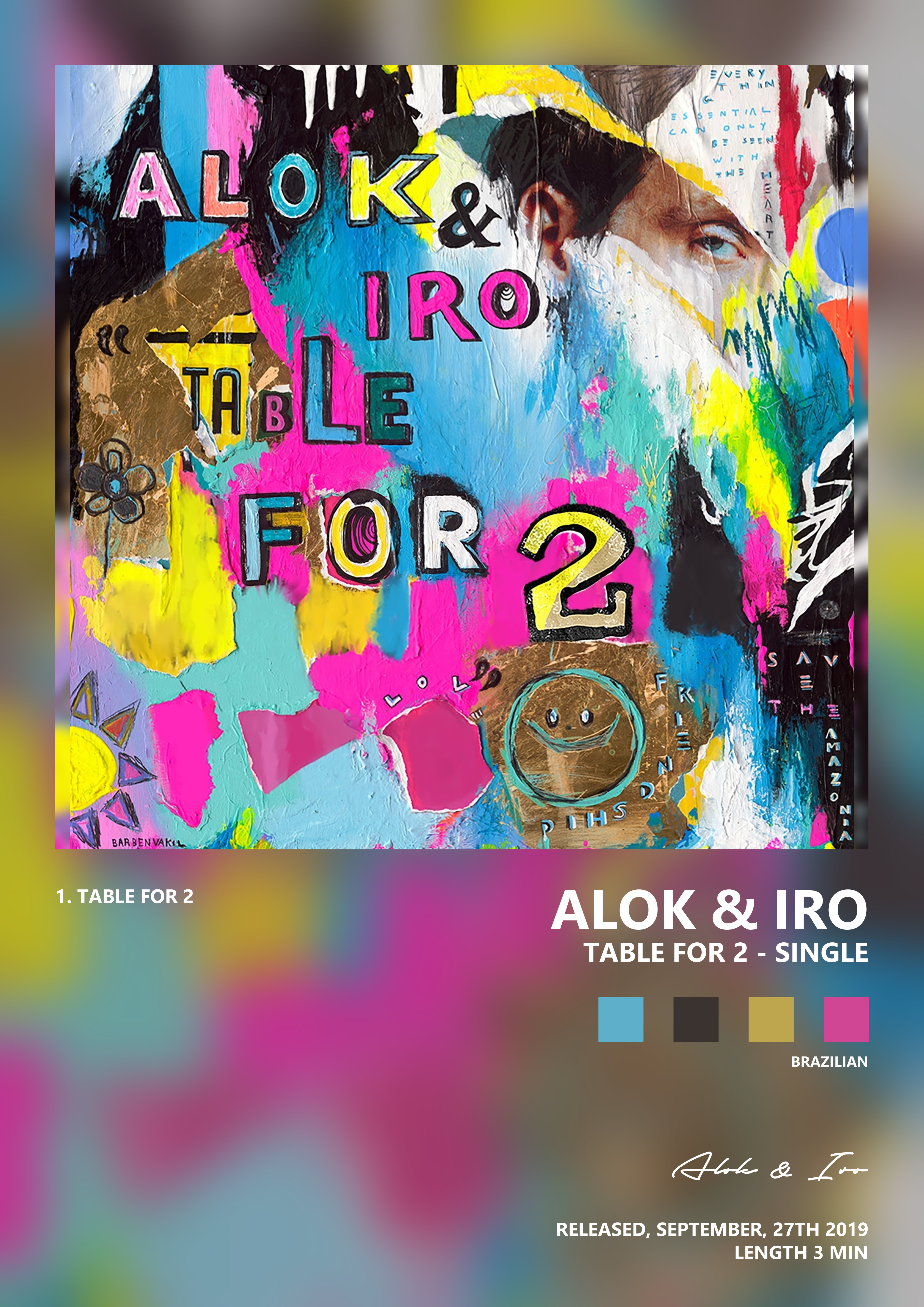Music poster: Alok Iro - Table for 2 - Single