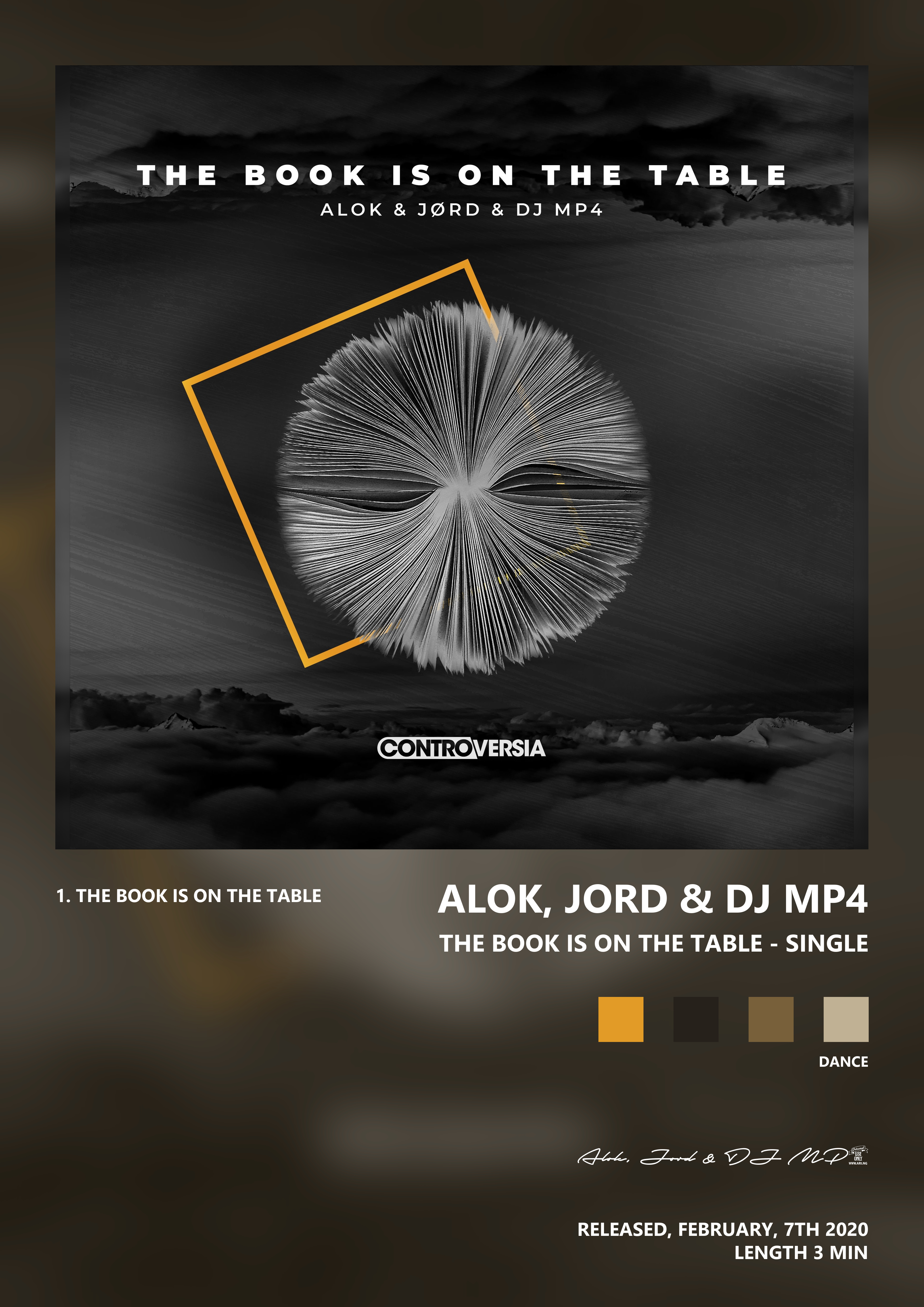 Music poster: Alok Jord DJ MP4 - The Book Is on the Table - Single