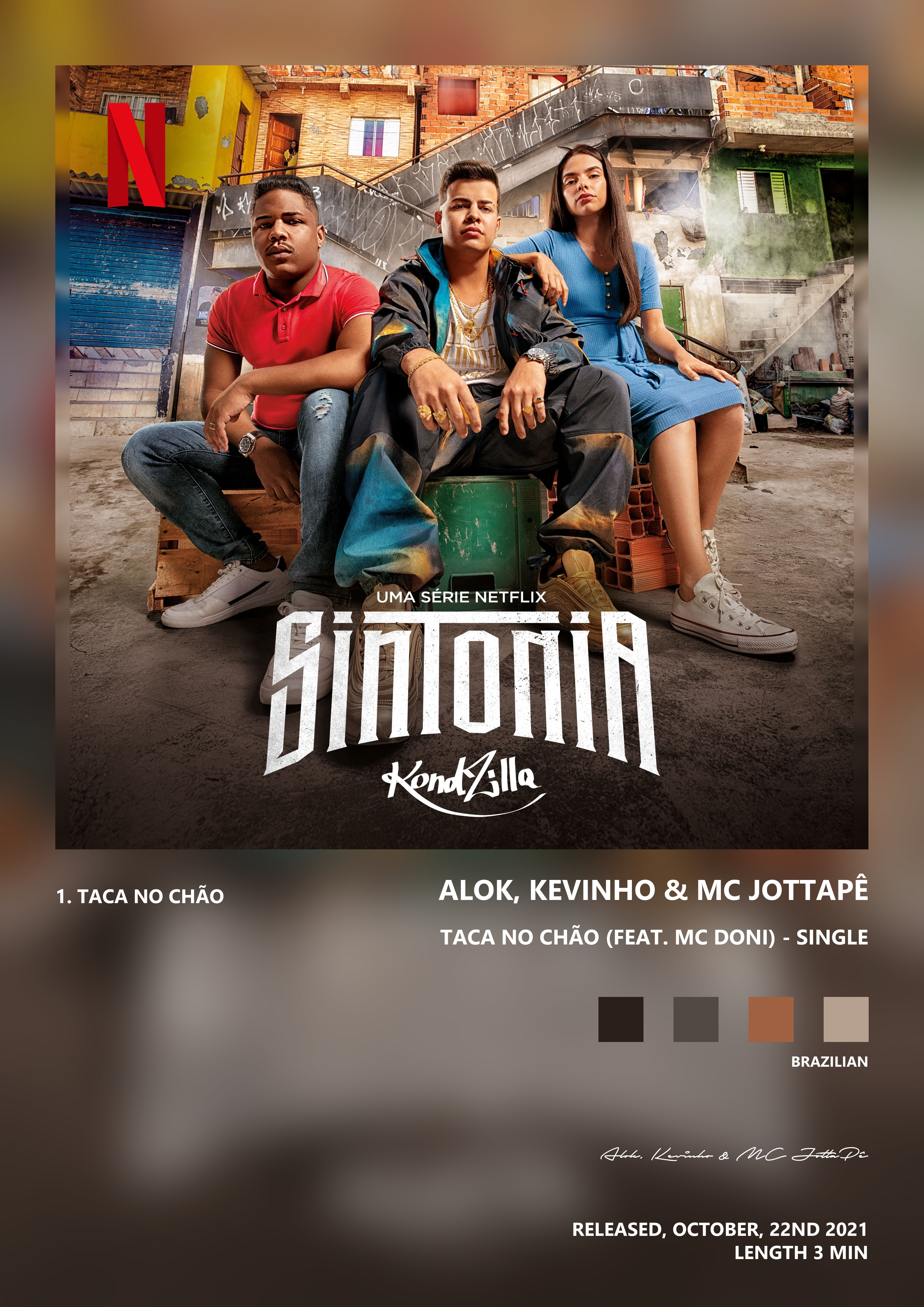 Music poster: Alok Kevinho MC JottaPê - Taca No Chão feat MC Doni - Single