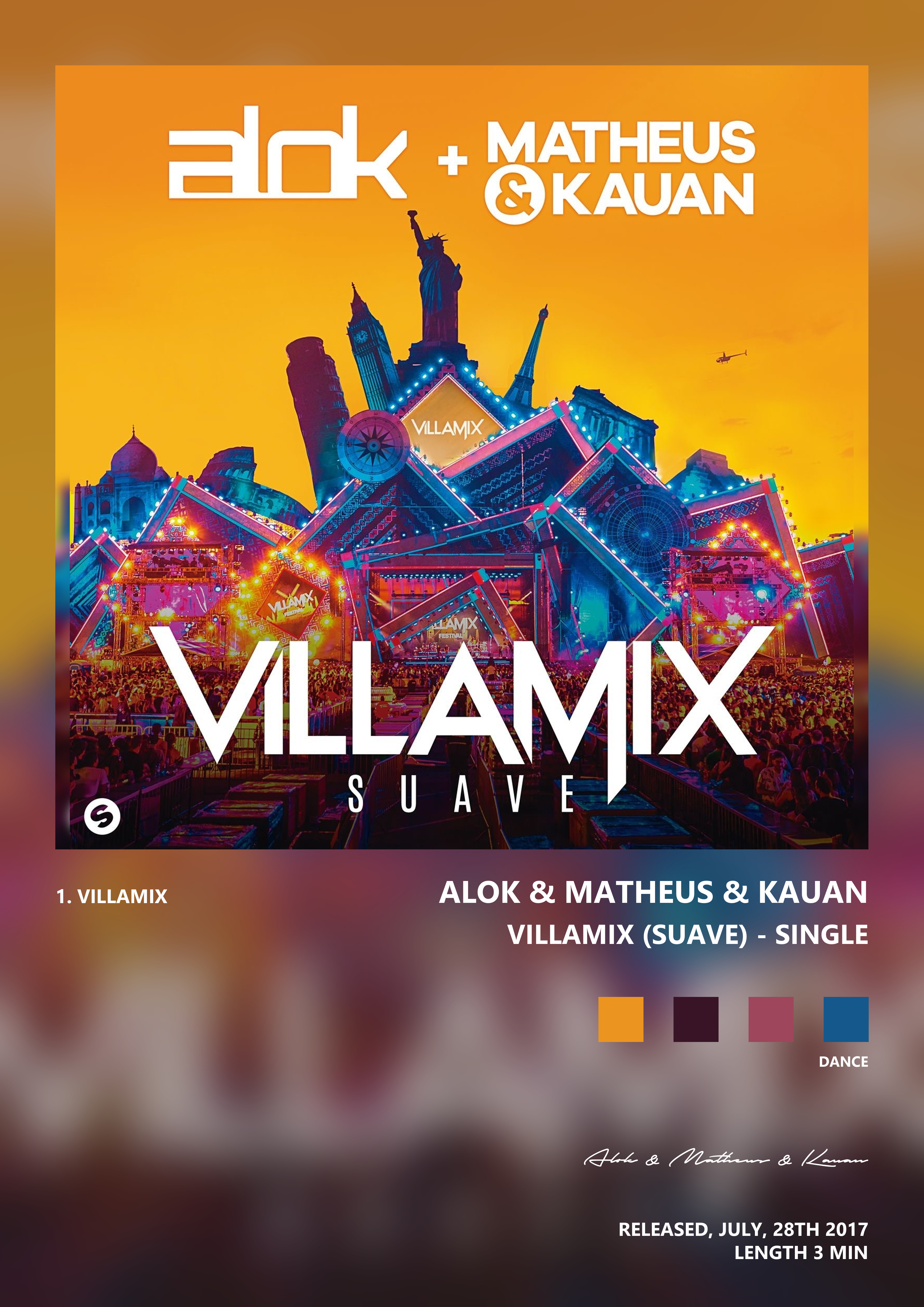 Music poster: Alok Matheus Kauan - Villamix Suave - Single