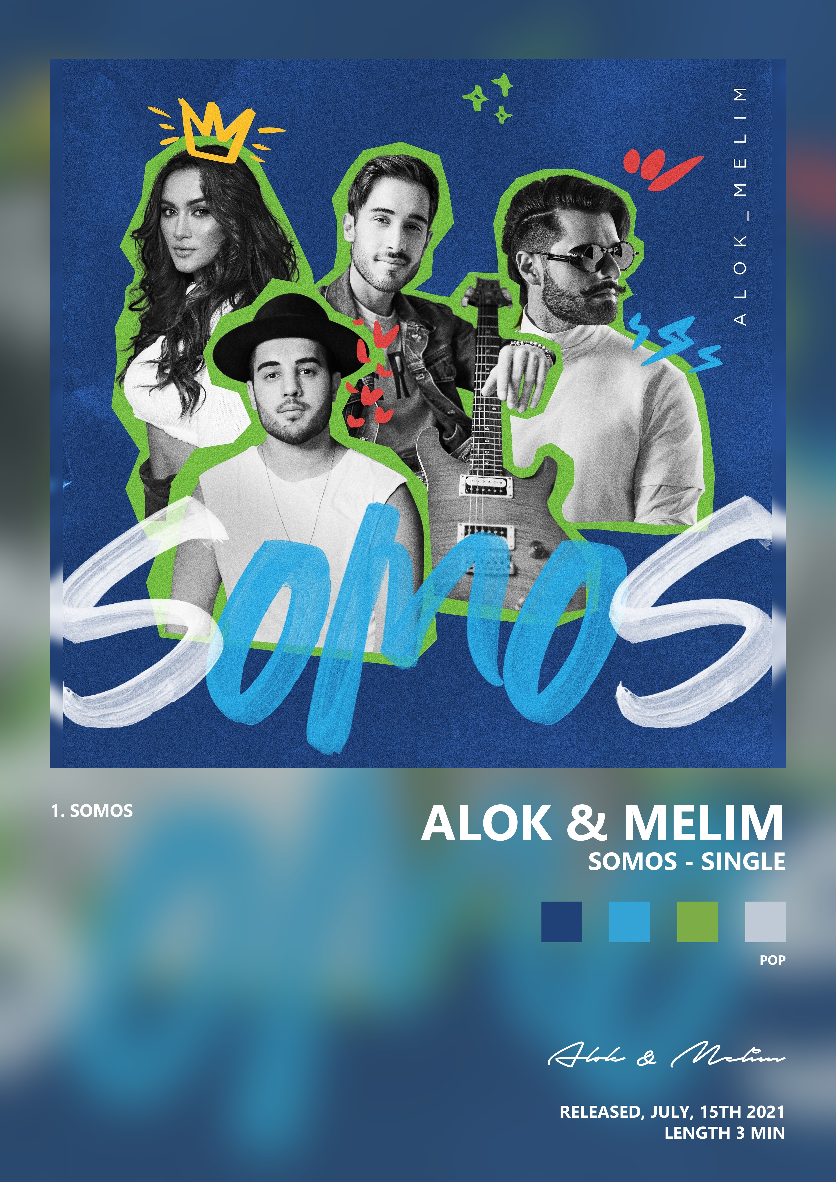Music poster: Alok Melim - Somos - Single