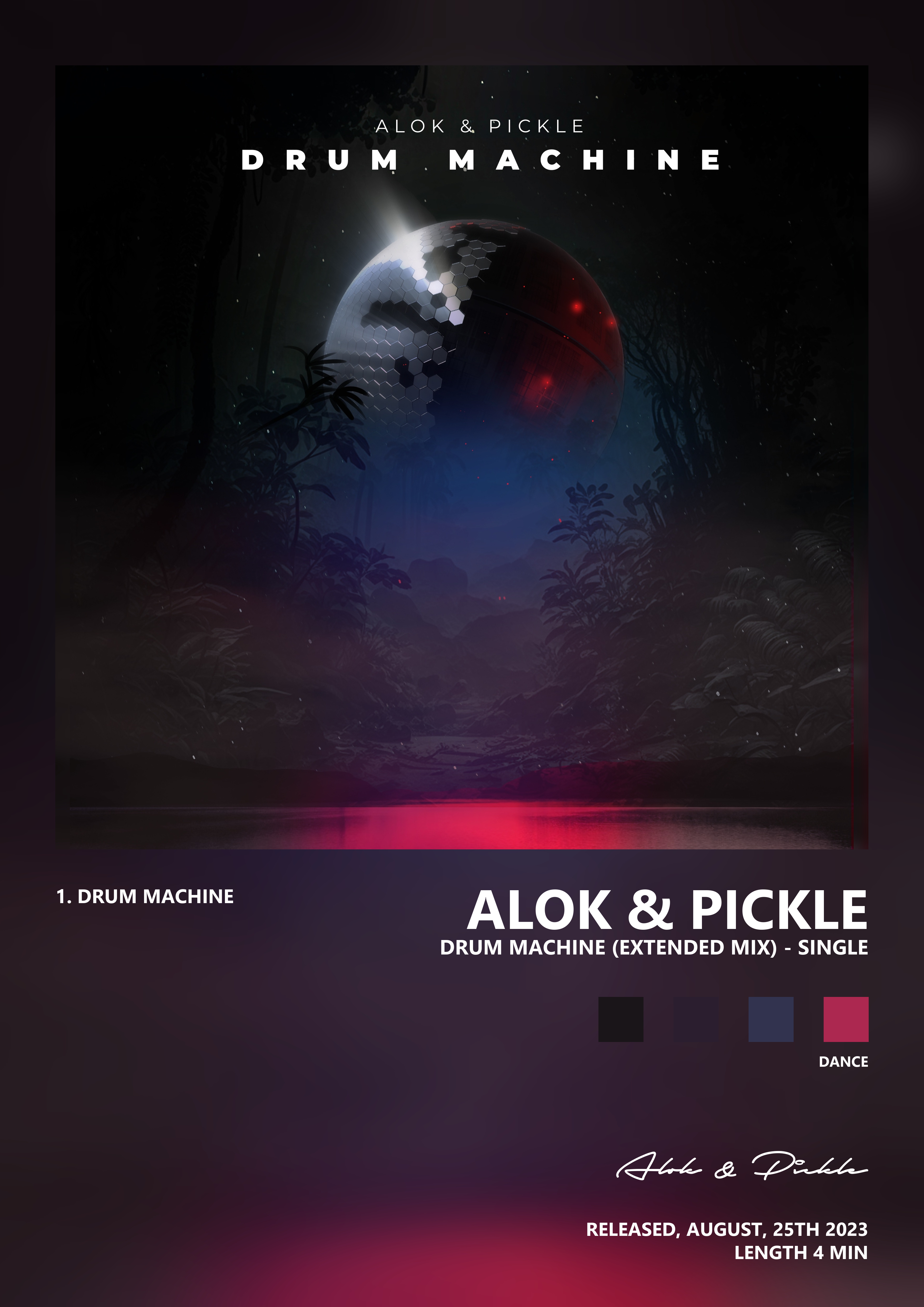 Music poster: Alok Pickle - Drum Machine Extended Mix - Single