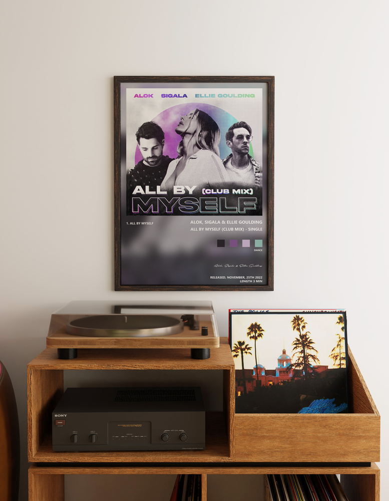 Music poster: Alok Sigala Ellie Goulding - All By Myself Club Mix - Single