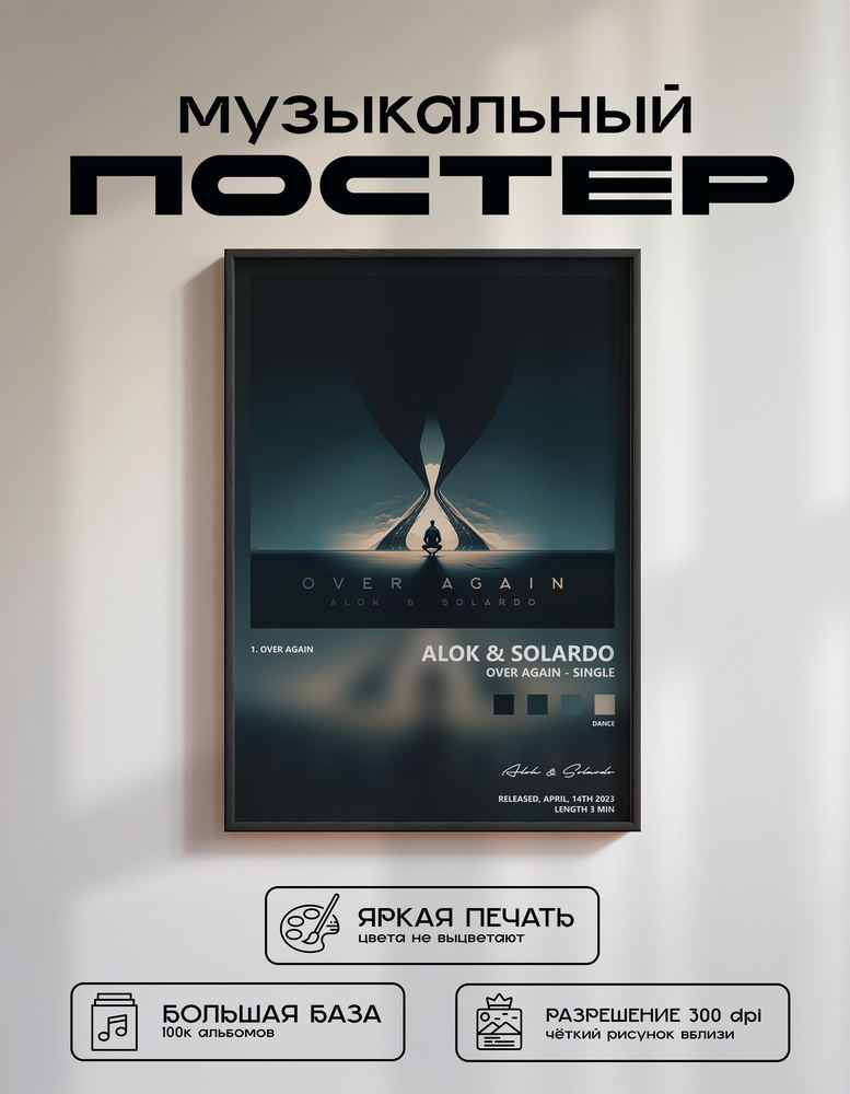 Music poster: Alok Solardo - Over Again - Single