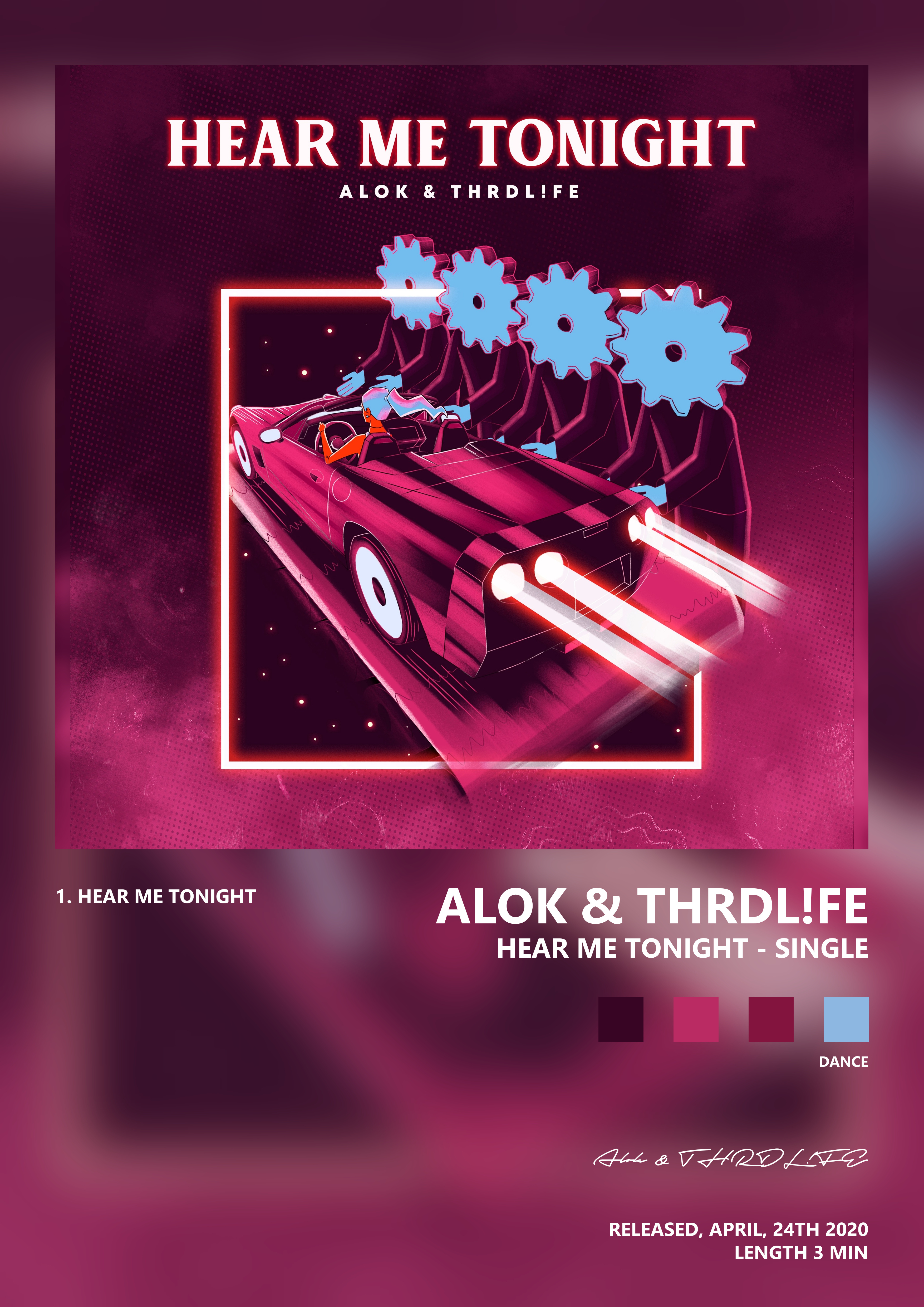 Music poster: Alok THRDLFE - Hear Me Tonight - Single