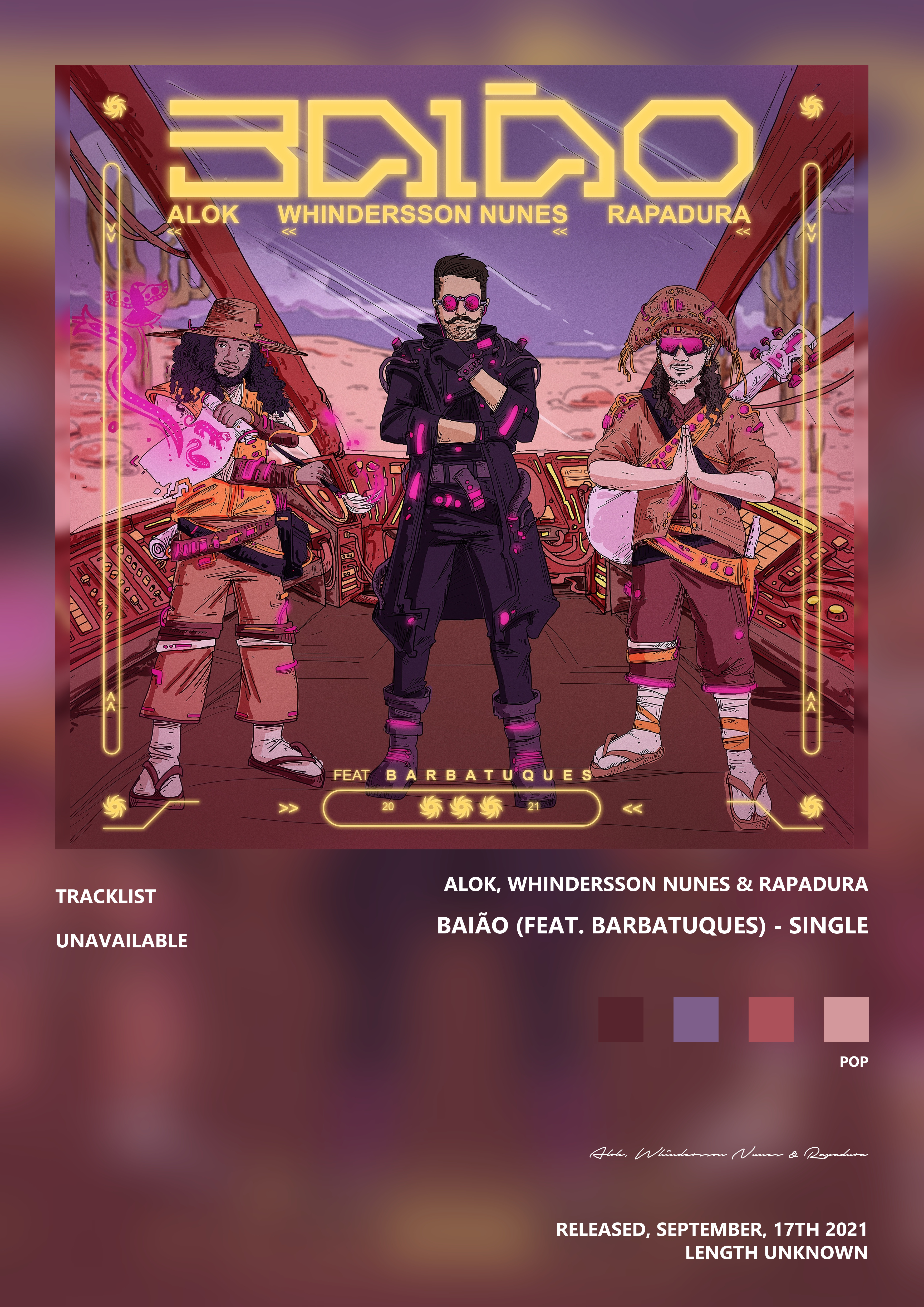 Music poster: Alok Whindersson Nunes Rapadura - Baião feat Barbatuques - Single