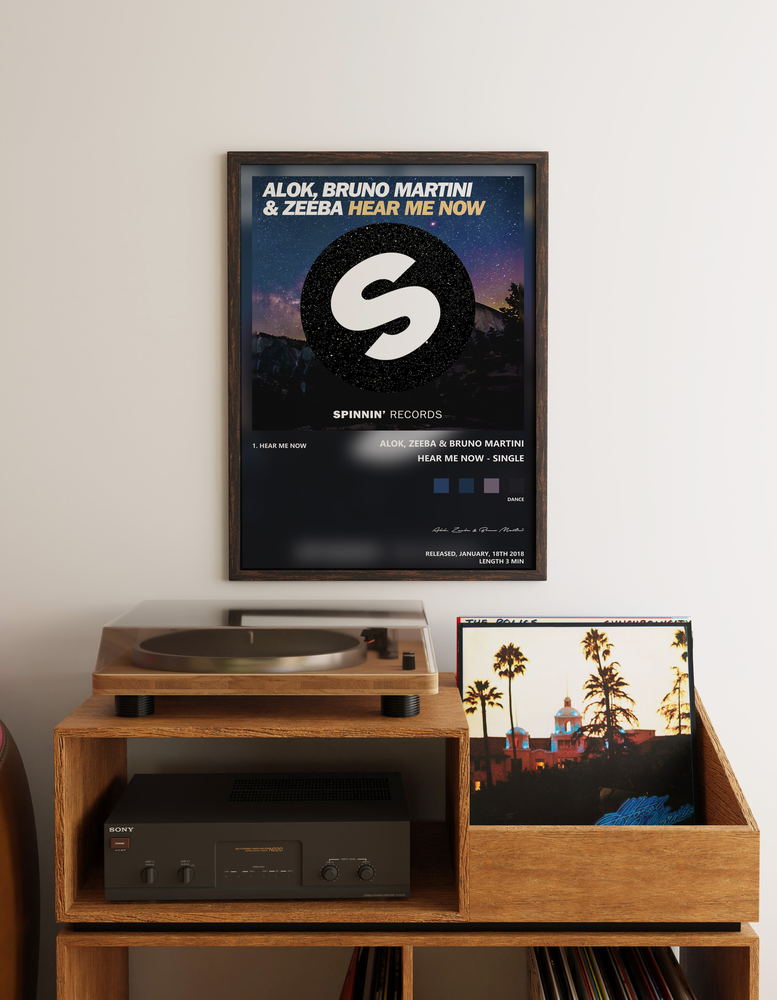 Music poster: Alok Zeeba Bruno Martini - Hear Me Now - Single