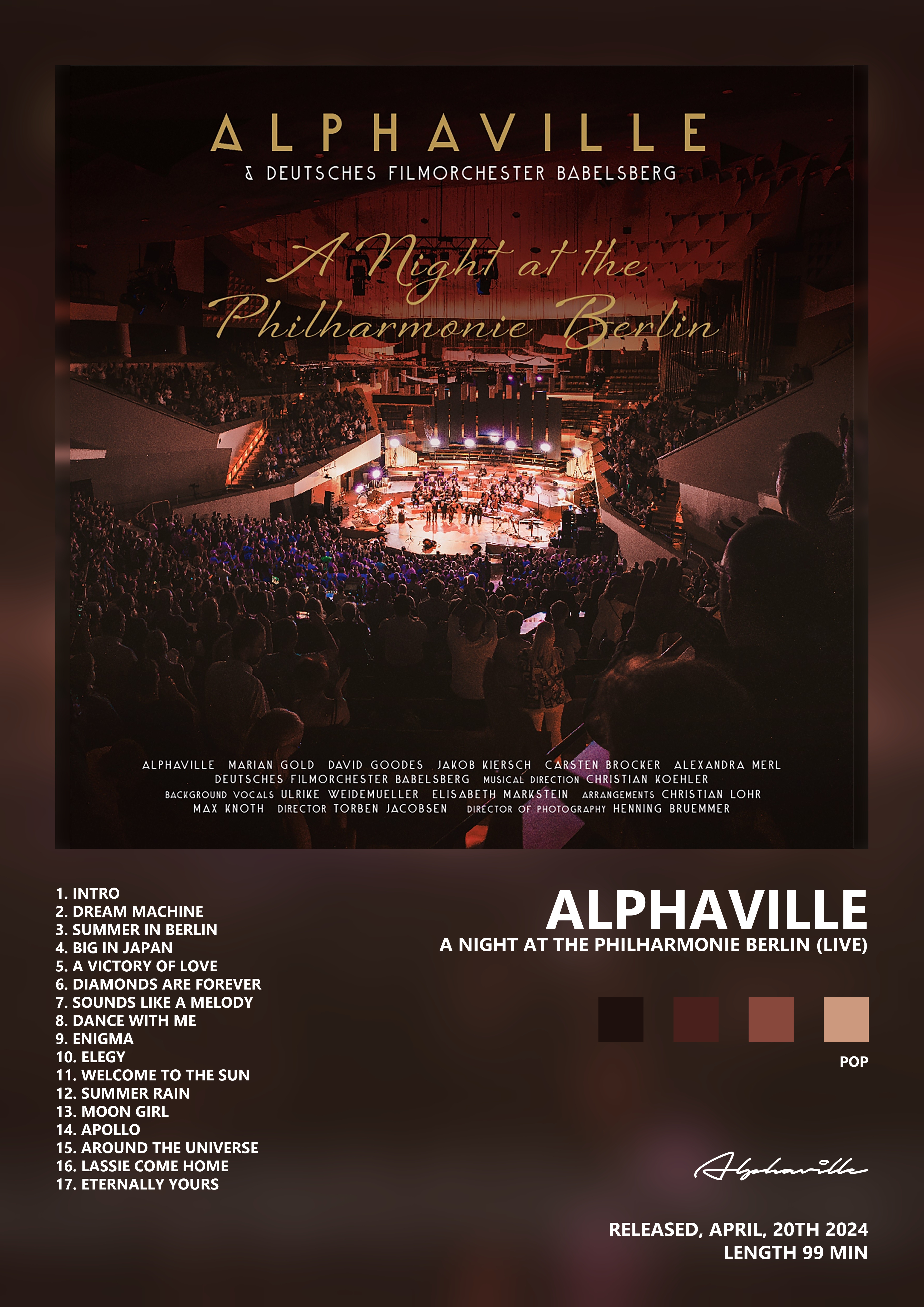 Music poster: Alphaville - A Night at the Philharmonie Berlin Live