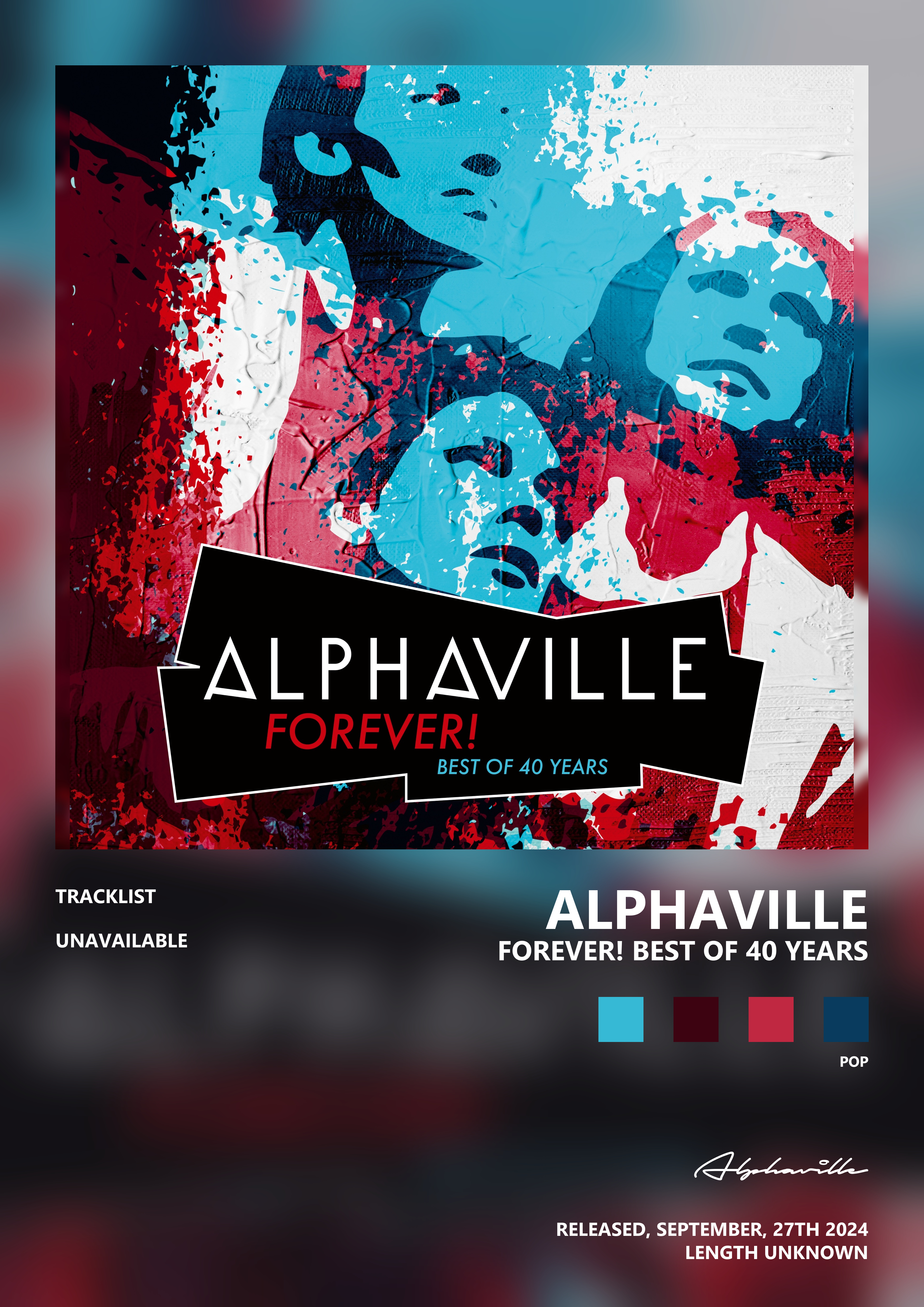 Music poster: Alphaville - FOREVER Best Of 40 Years