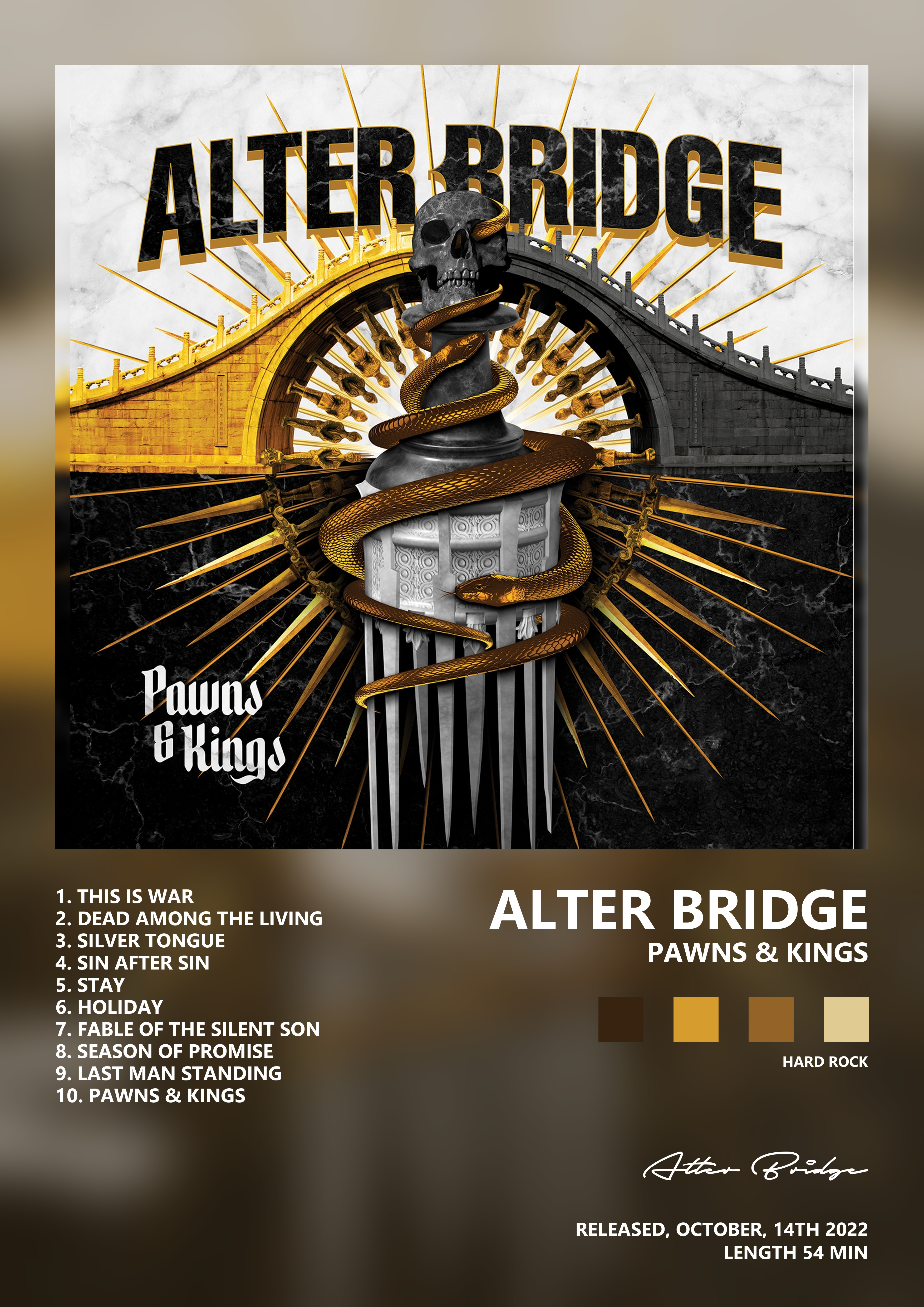 Music poster: Alter Bridge - Pawns Kings