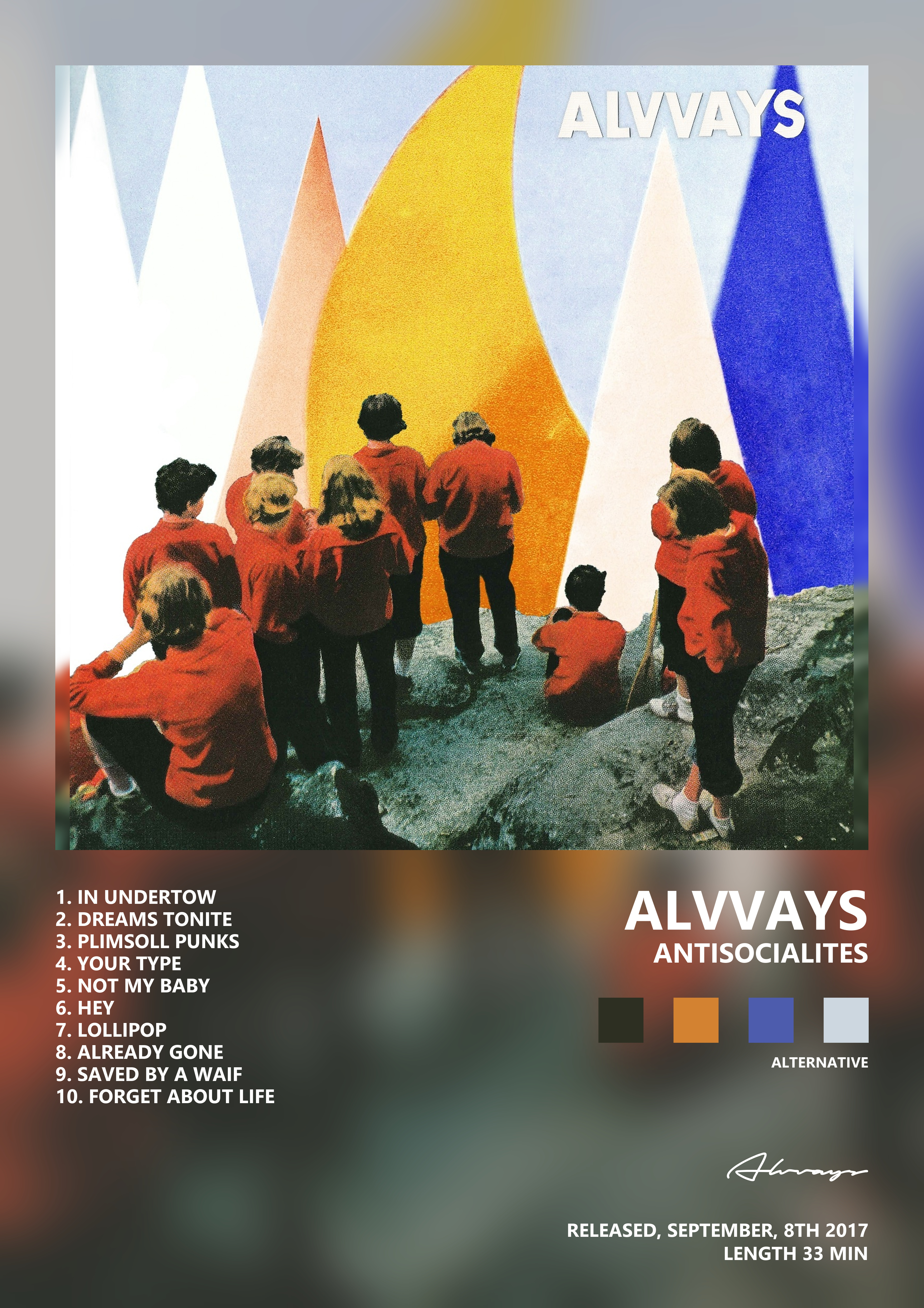 Music poster: Alvvays - Antisocialites