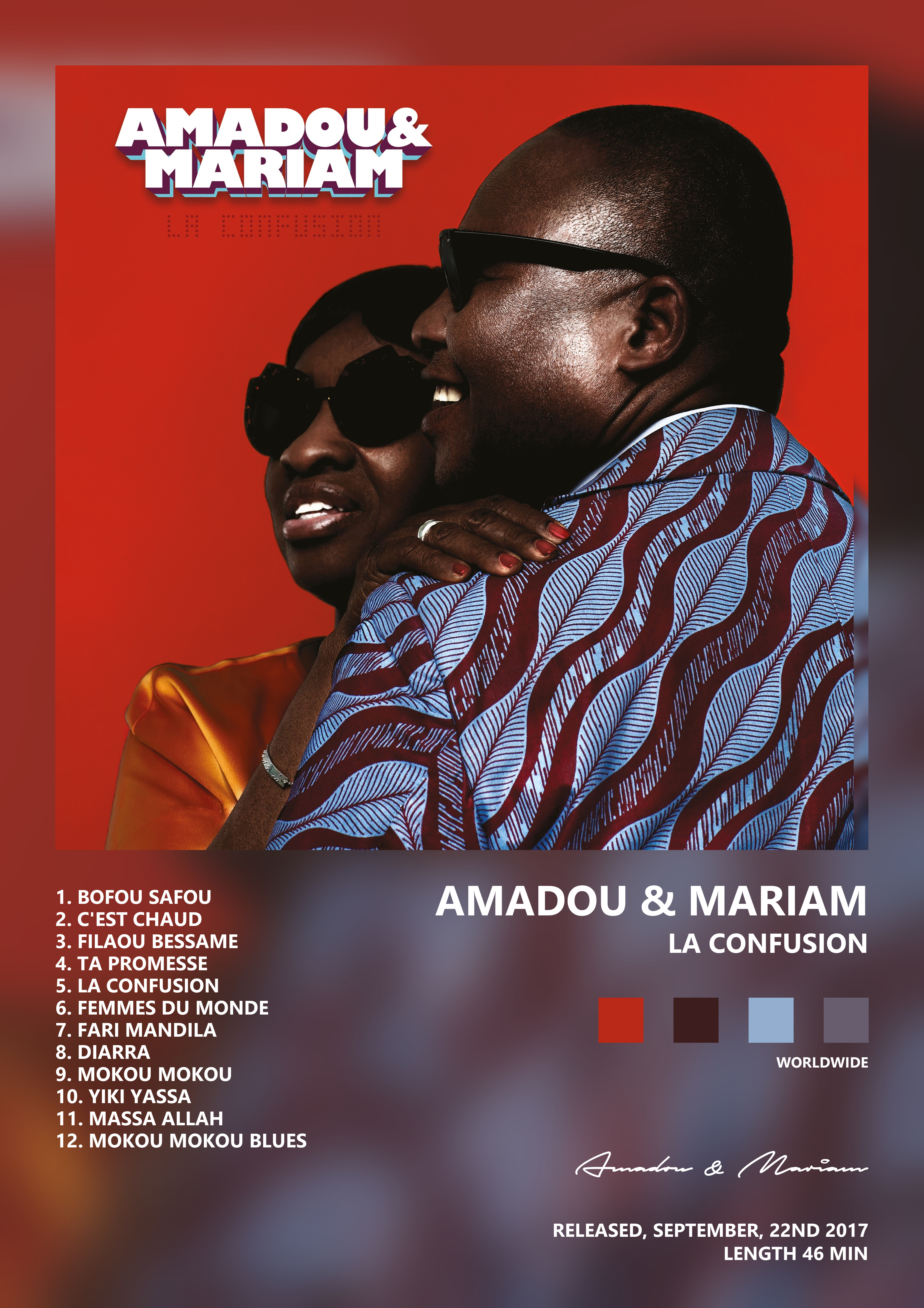 Music poster: Amadou Mariam - La Confusion