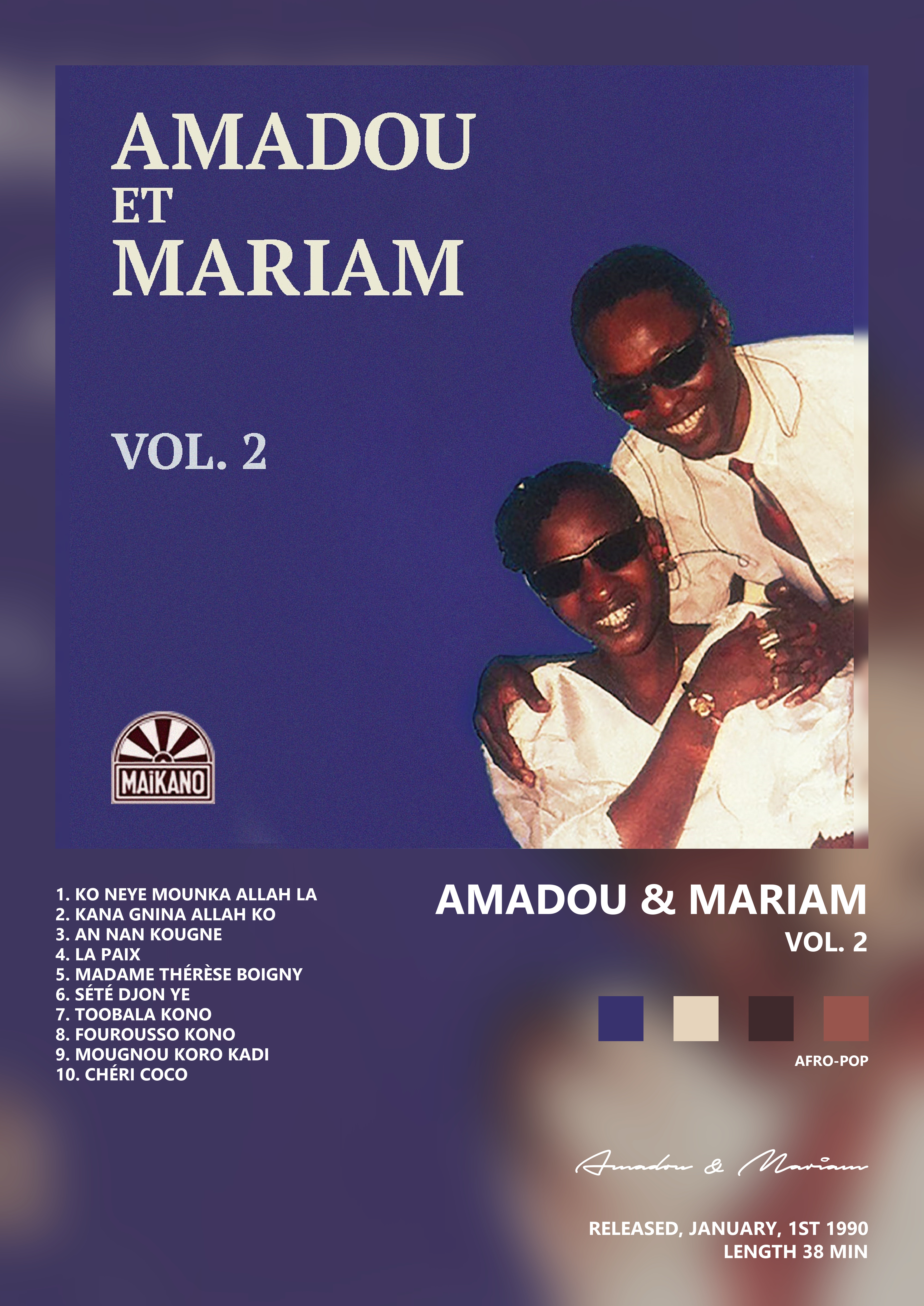 Music poster: Amadou Mariam - Vol 2