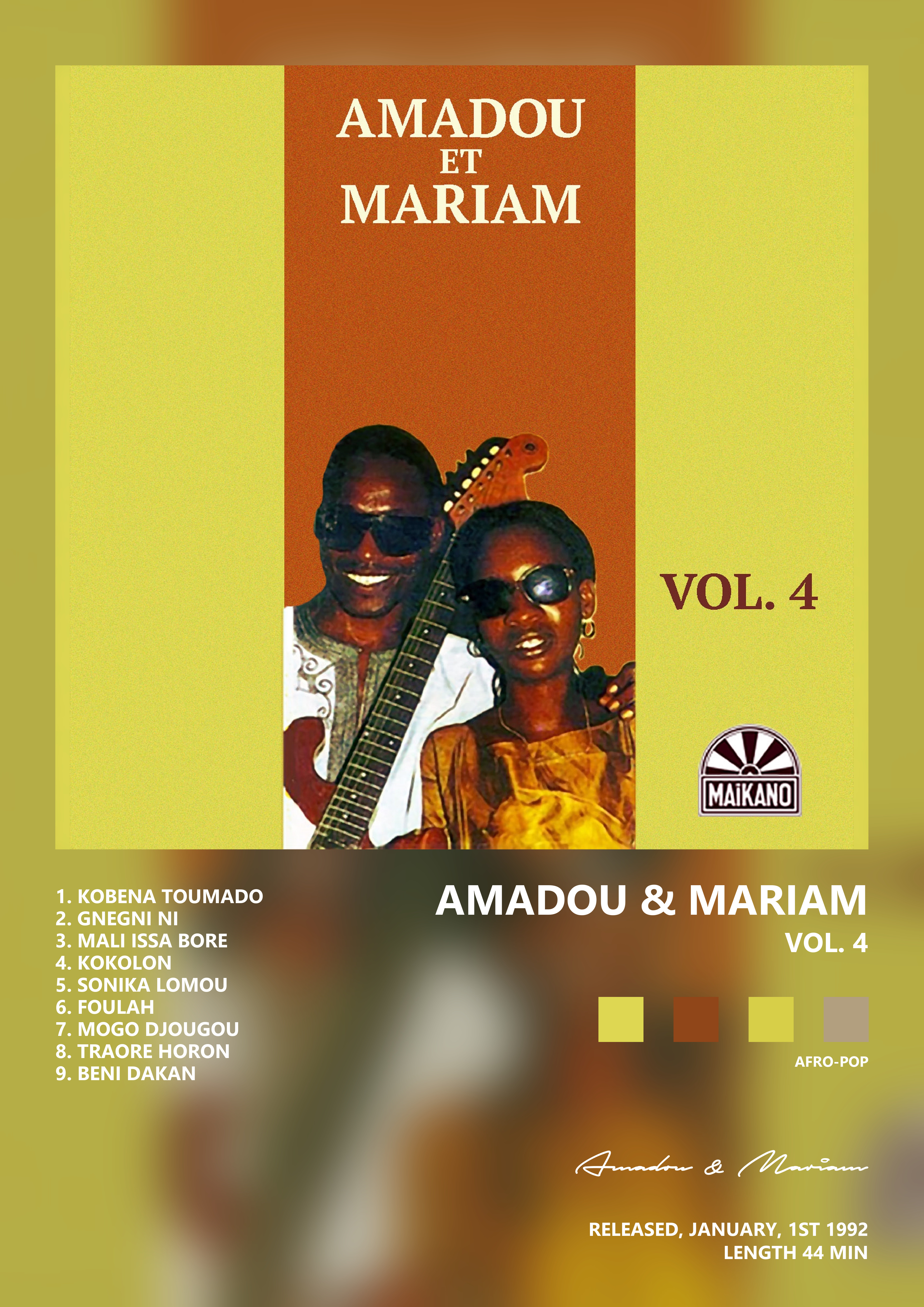 Music poster: Amadou Mariam - Vol 4