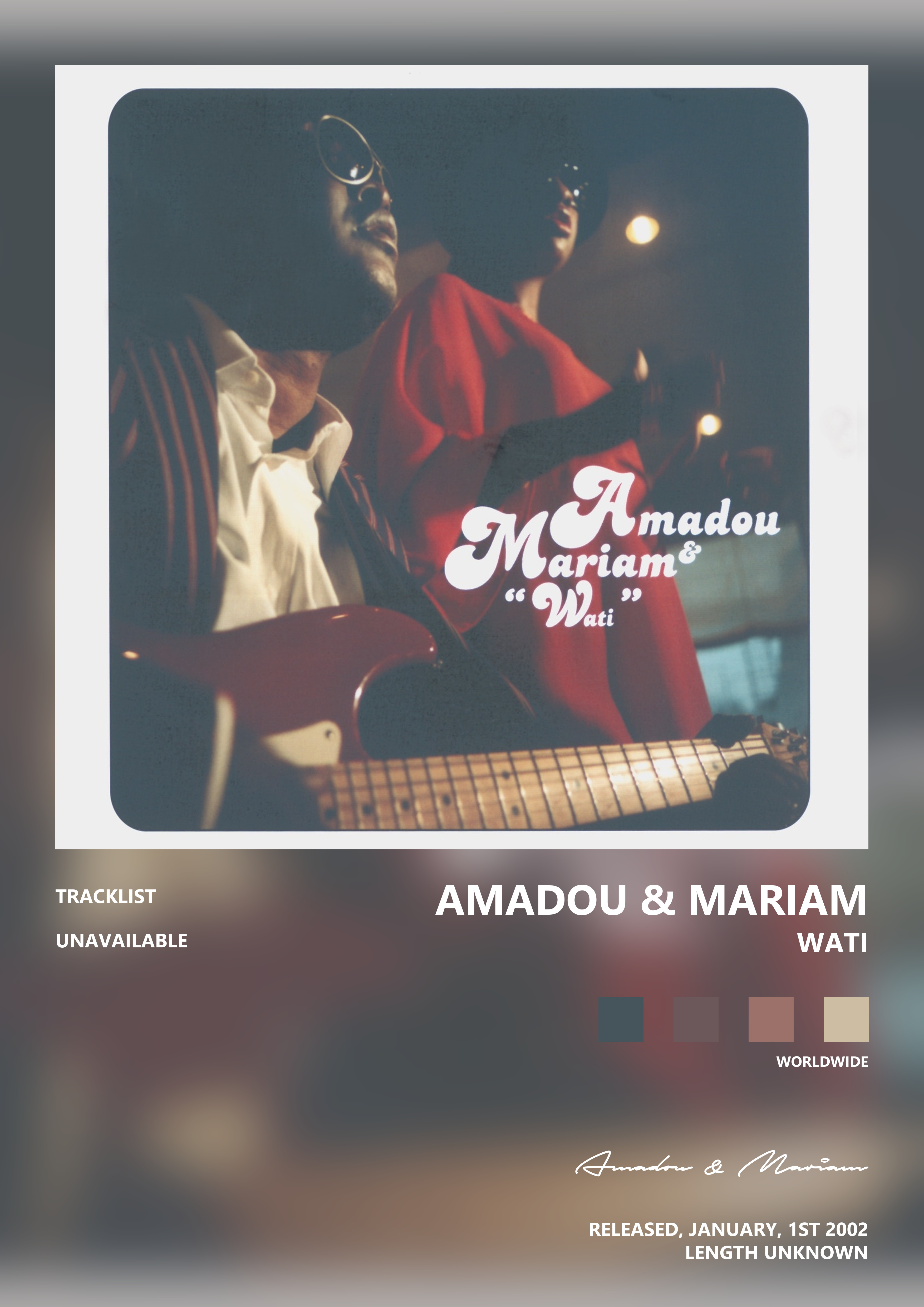 Music poster: Amadou Mariam - Wati