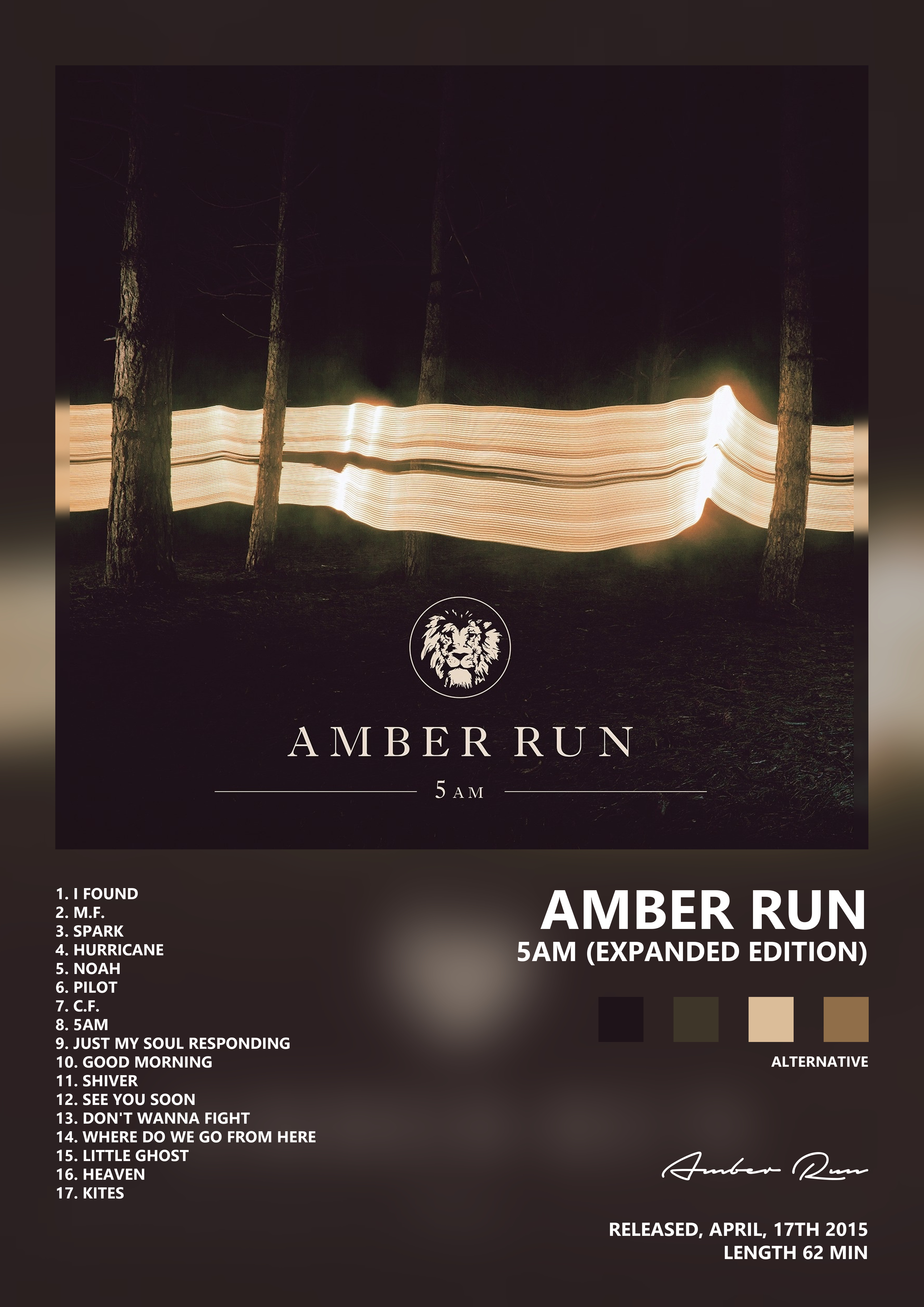 Music poster: Amber Run - 5AM Expanded Edition