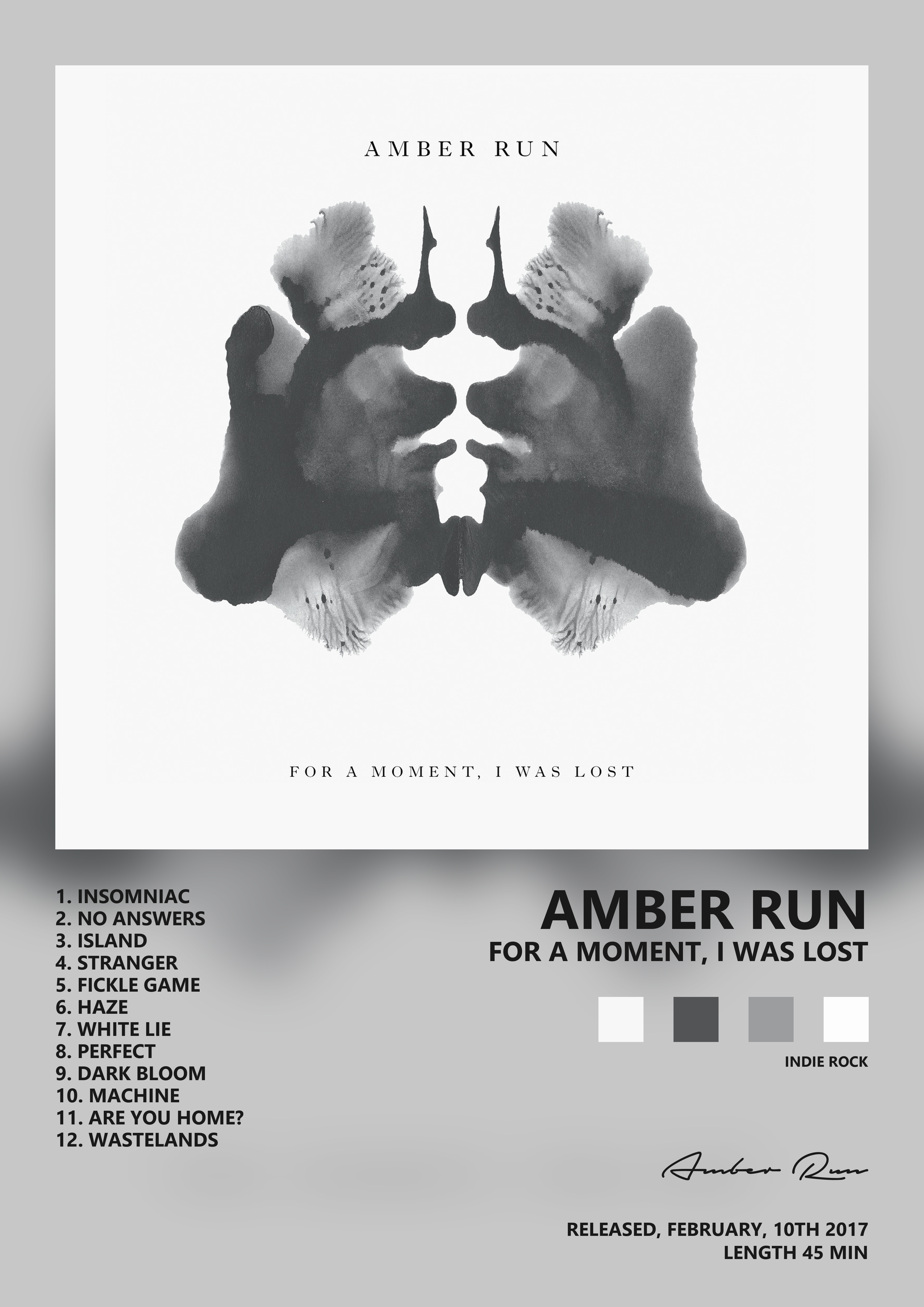 Music poster: Amber Run - For a Moment I Was Lost