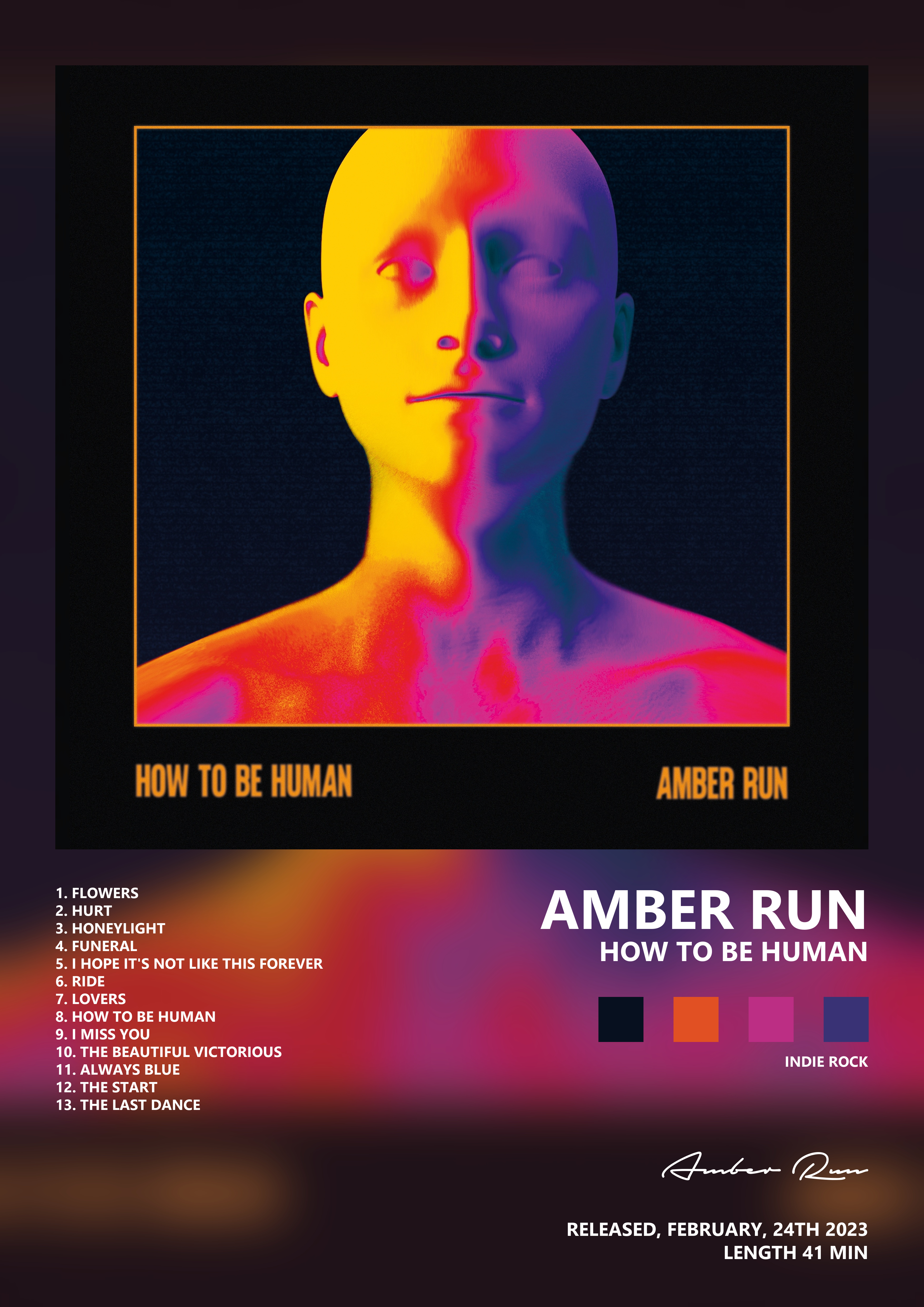 Music poster: Amber Run - How To Be Human
