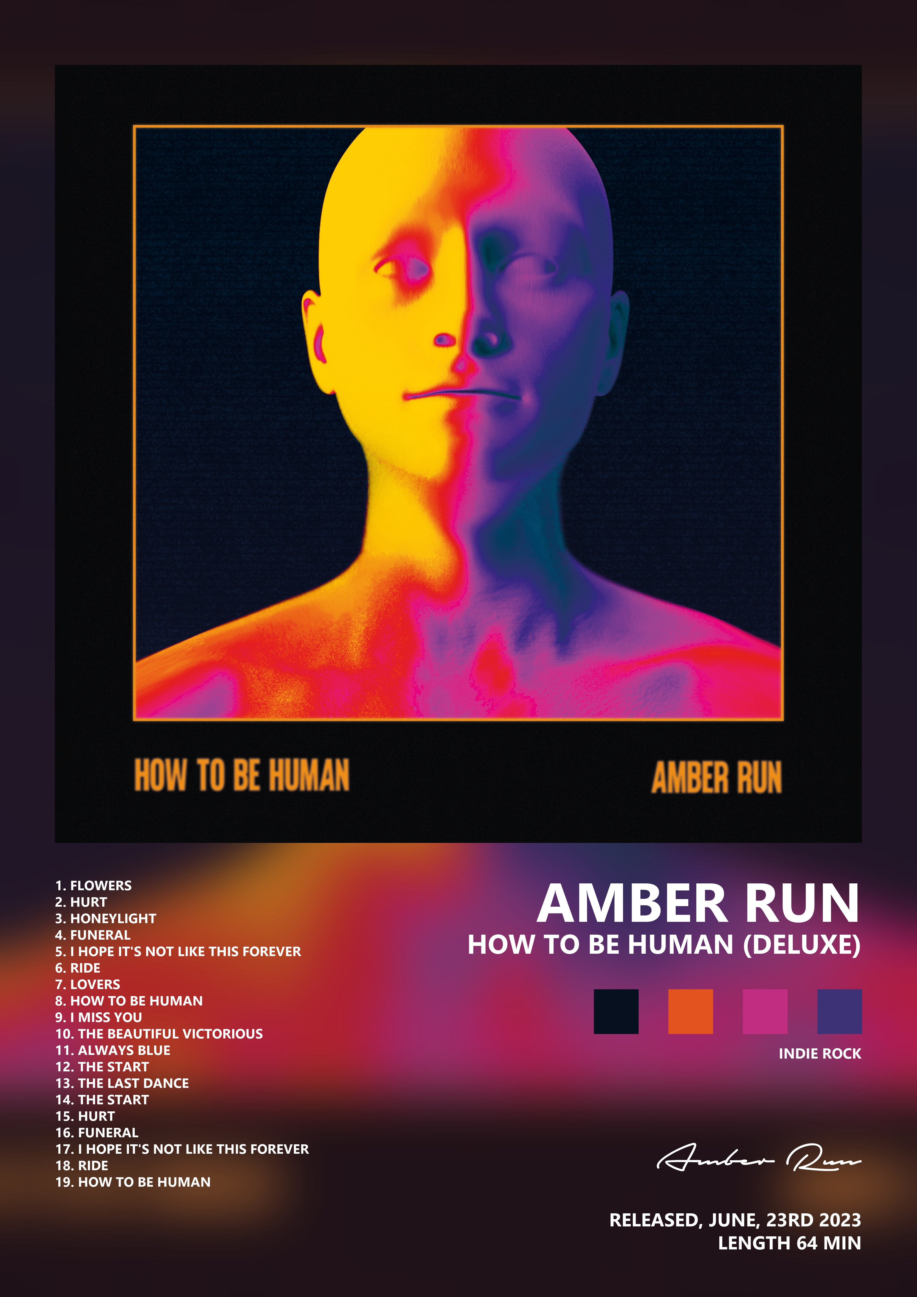 Music poster: Amber Run - How To Be Human Deluxe