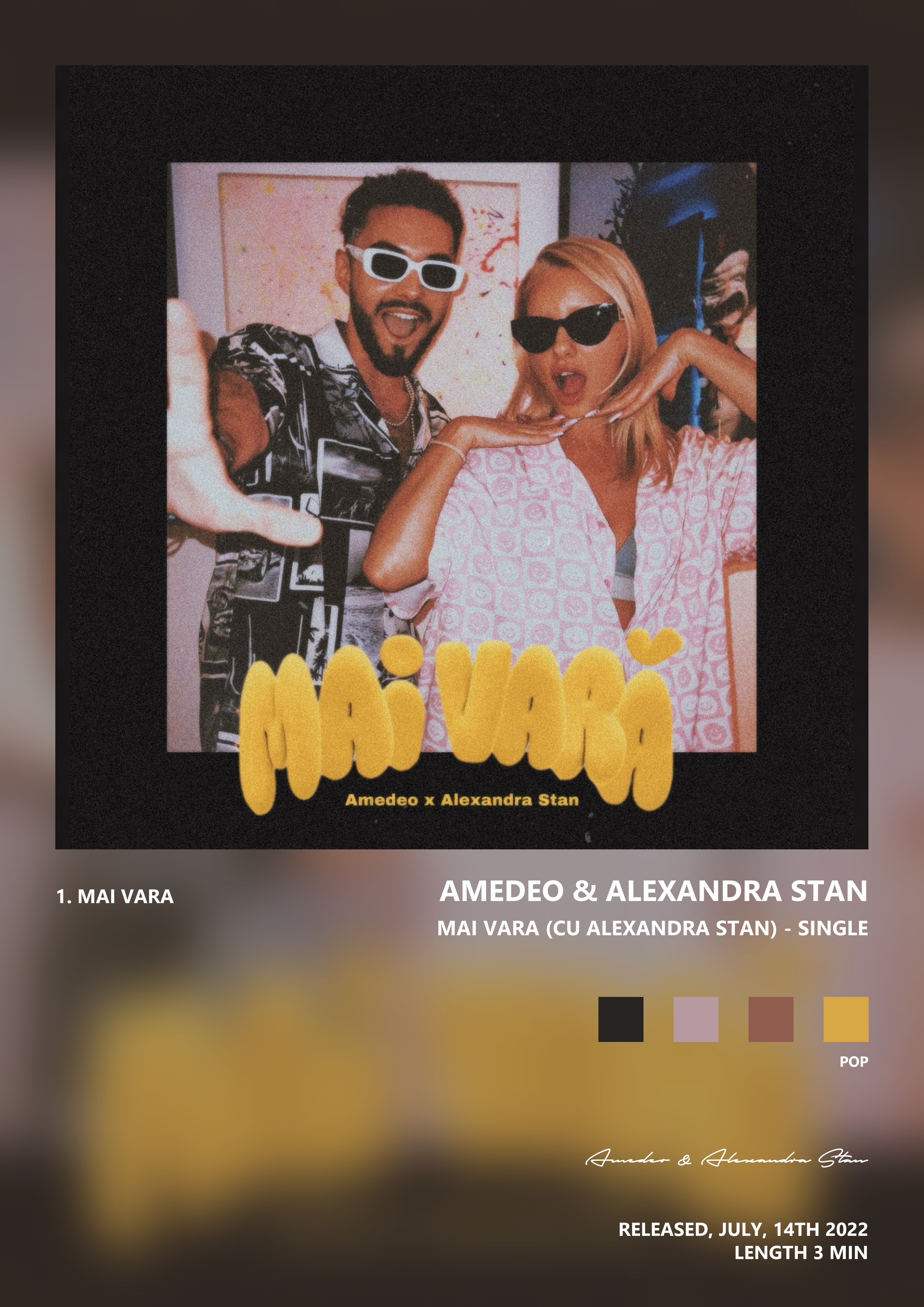 Music poster: Amedeo Alexandra Stan - Mai Vara cu Alexandra Stan - Single