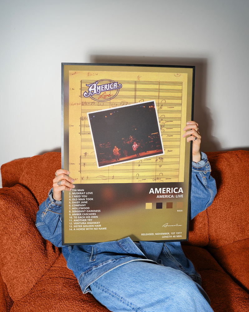 Music poster: America - America Live