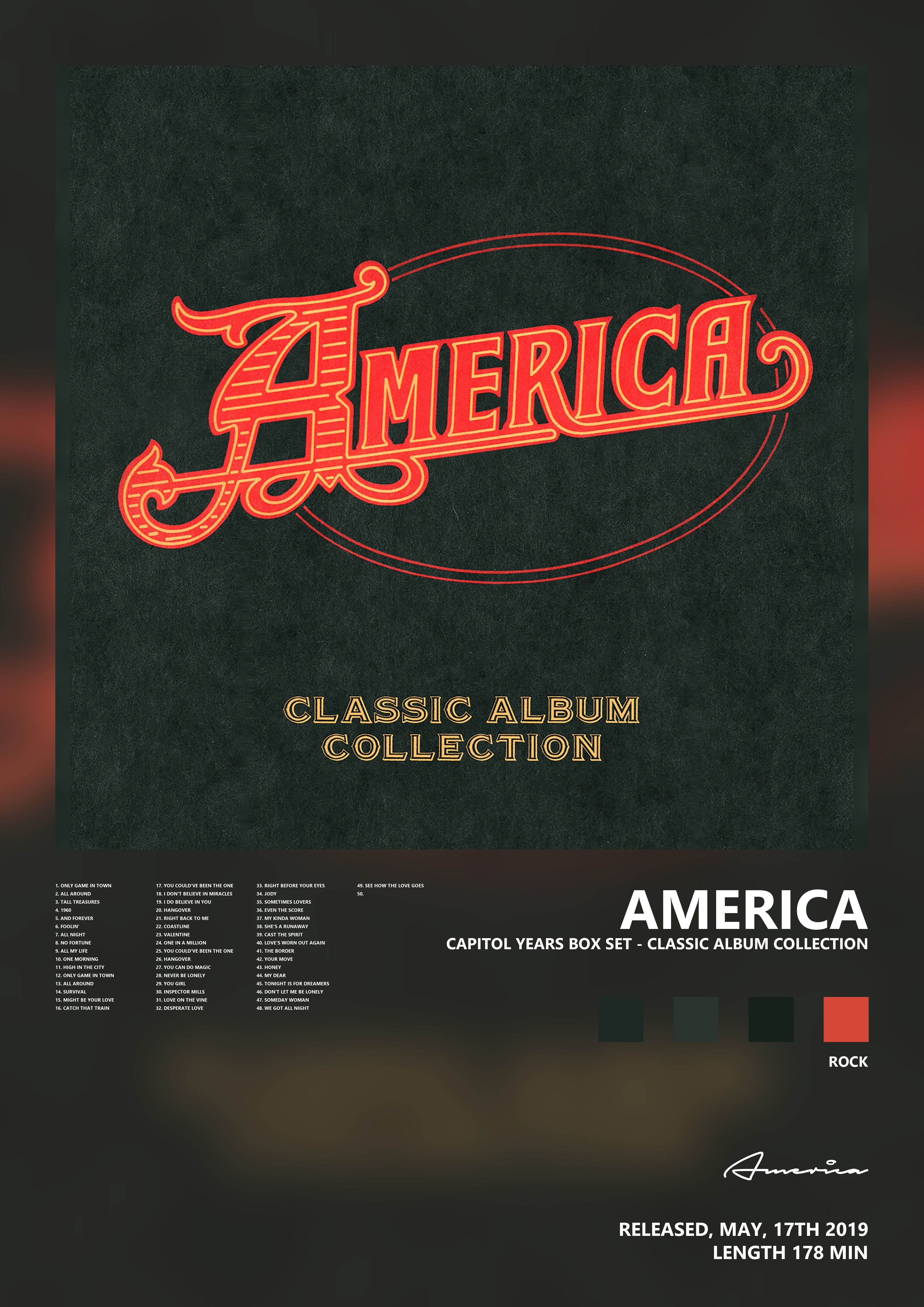 Music poster: America - Capitol Years Box Set - Classic Album Collection