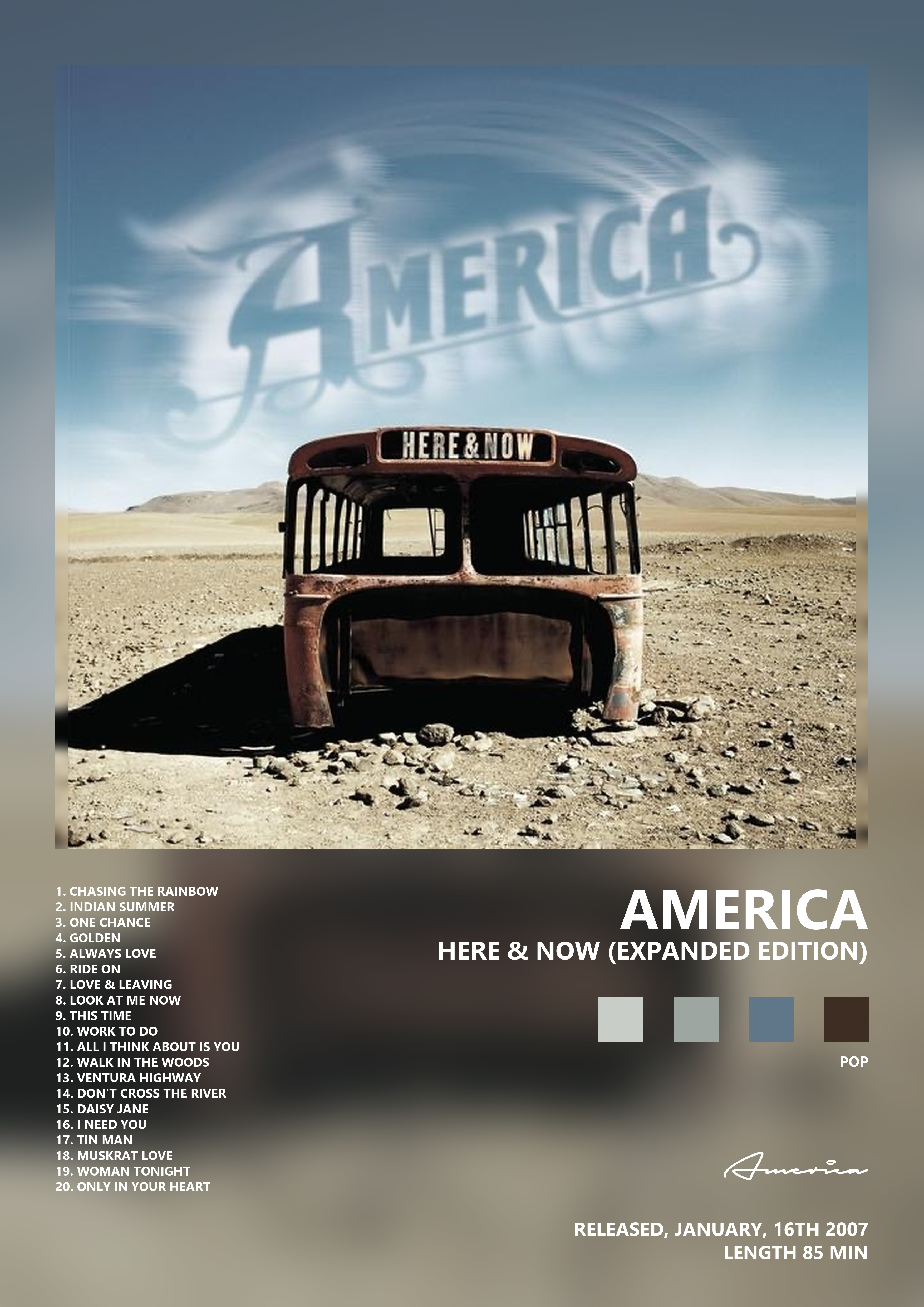 Music poster: America - Here Now Expanded Edition