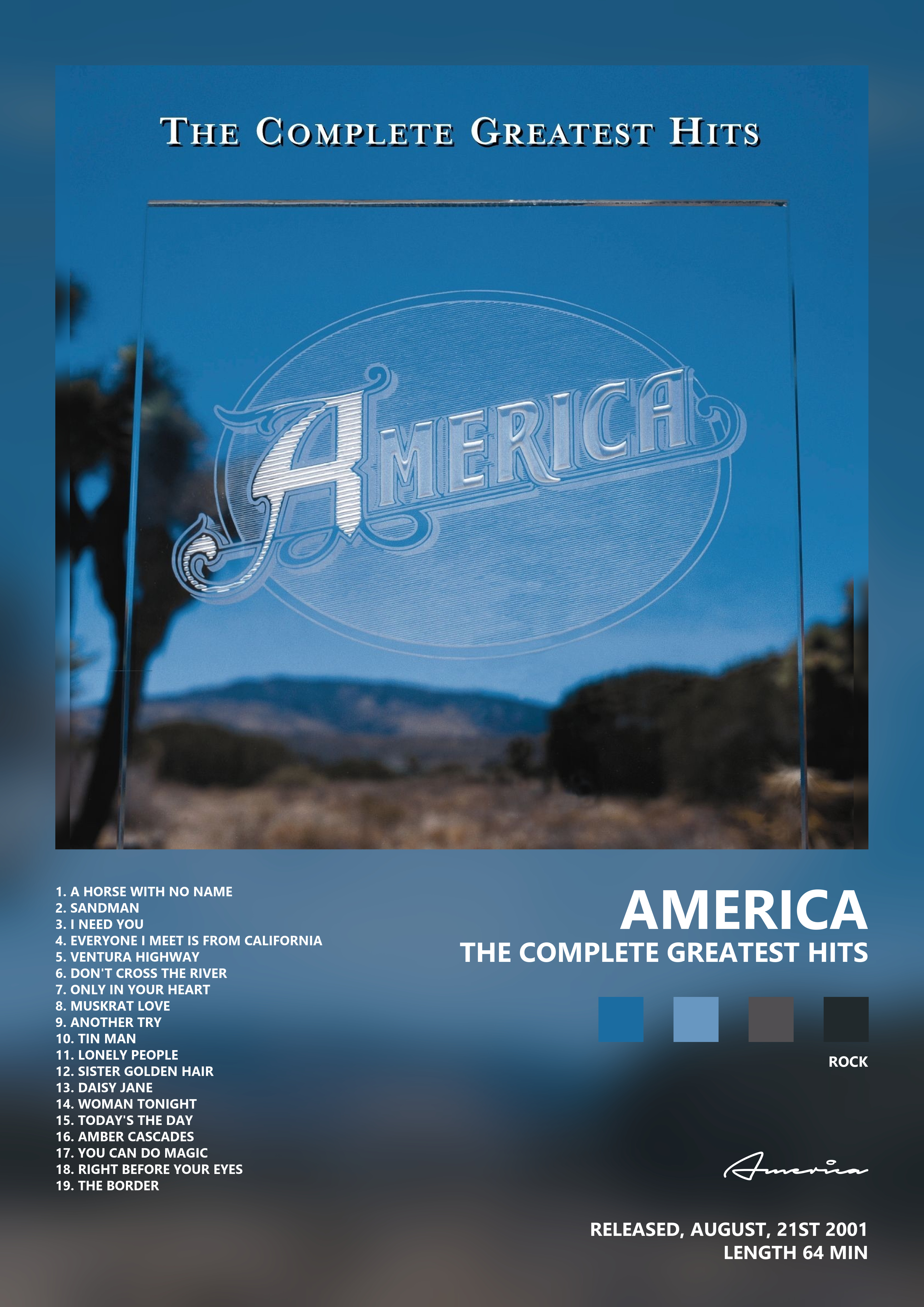 Music poster: America - The Complete Greatest Hits