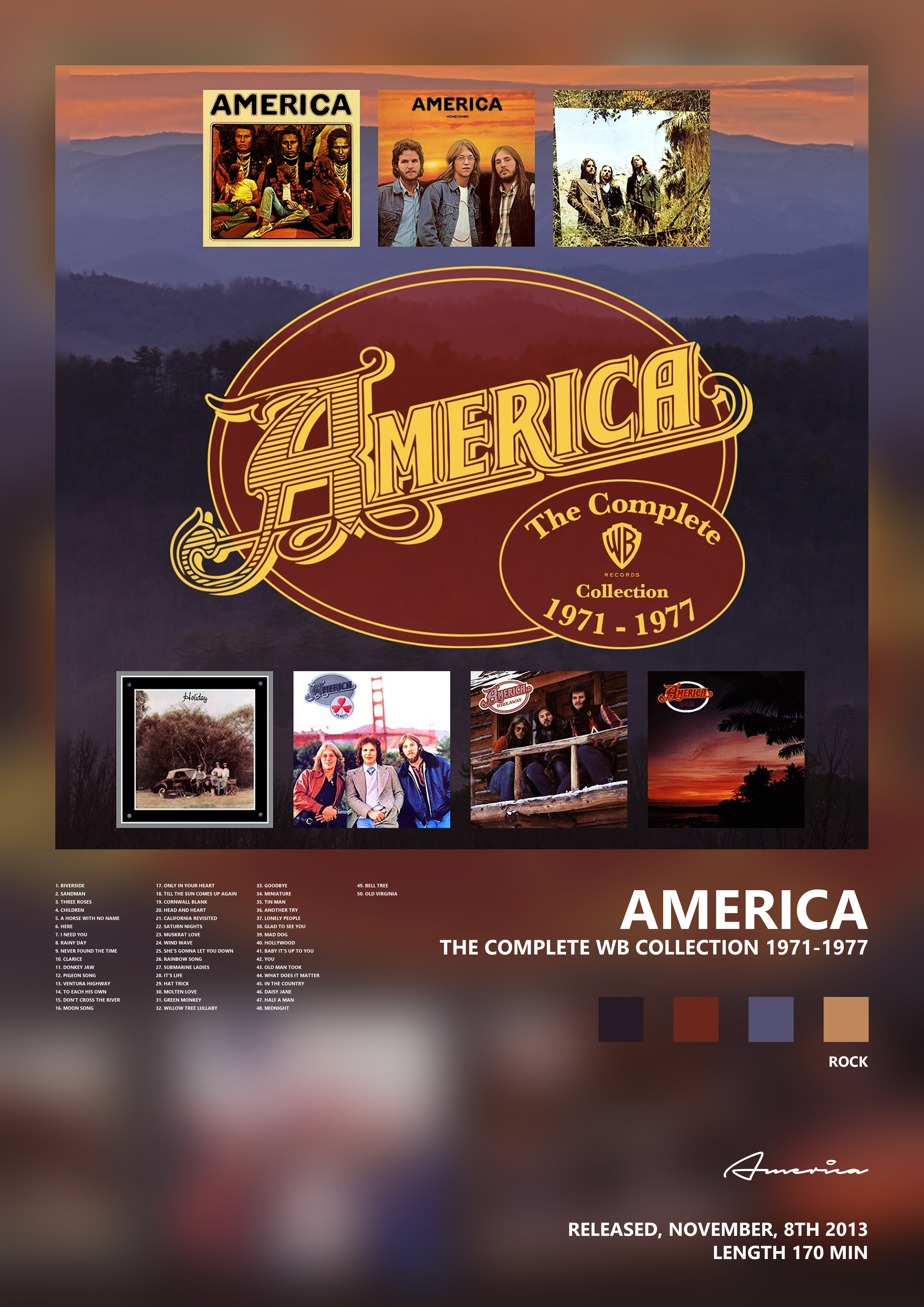 Music poster: America - The Complete WB Collection 1971-1977