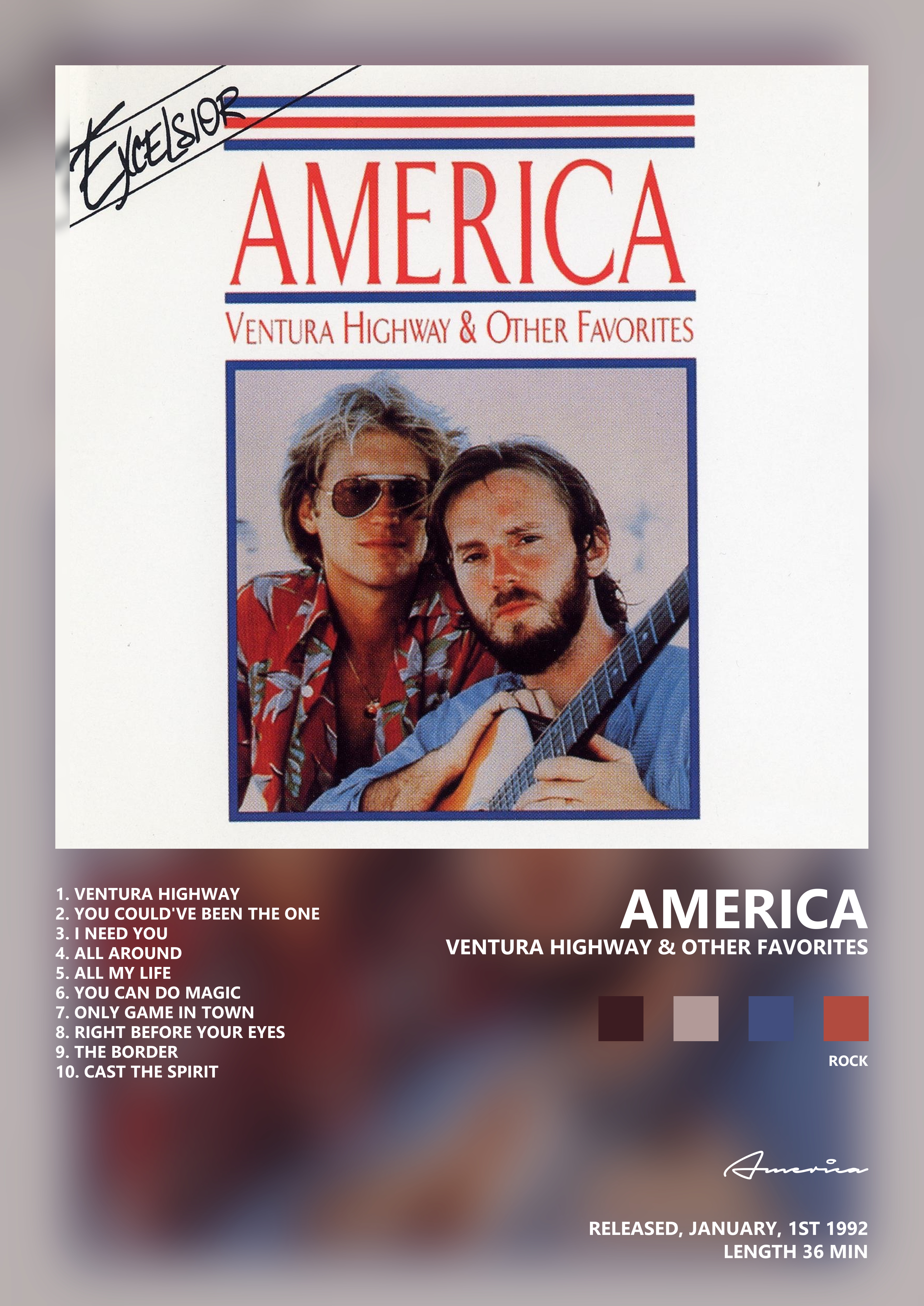 Music poster: America - Ventura Highway Other Favorites