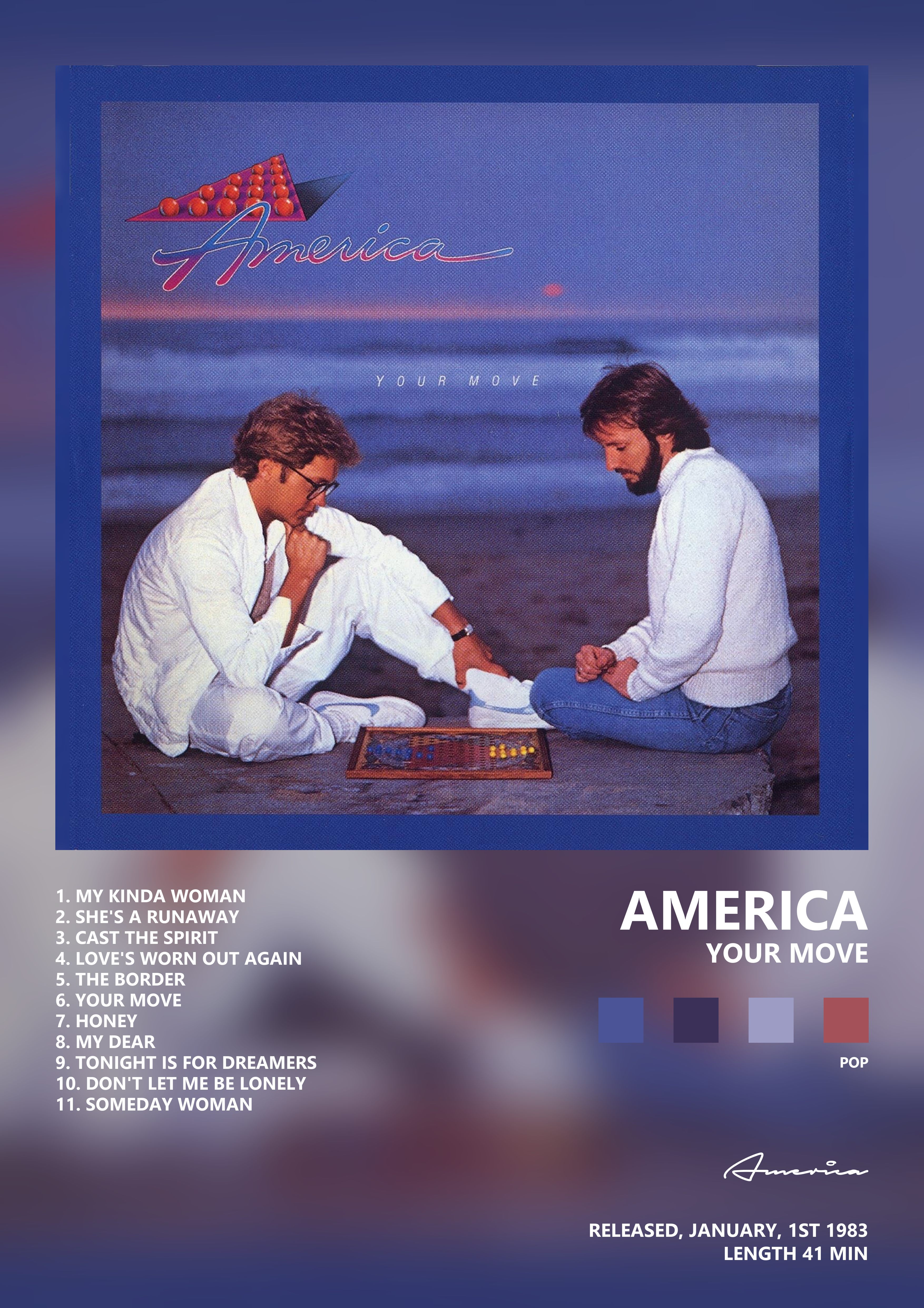 Music poster: America - Your Move