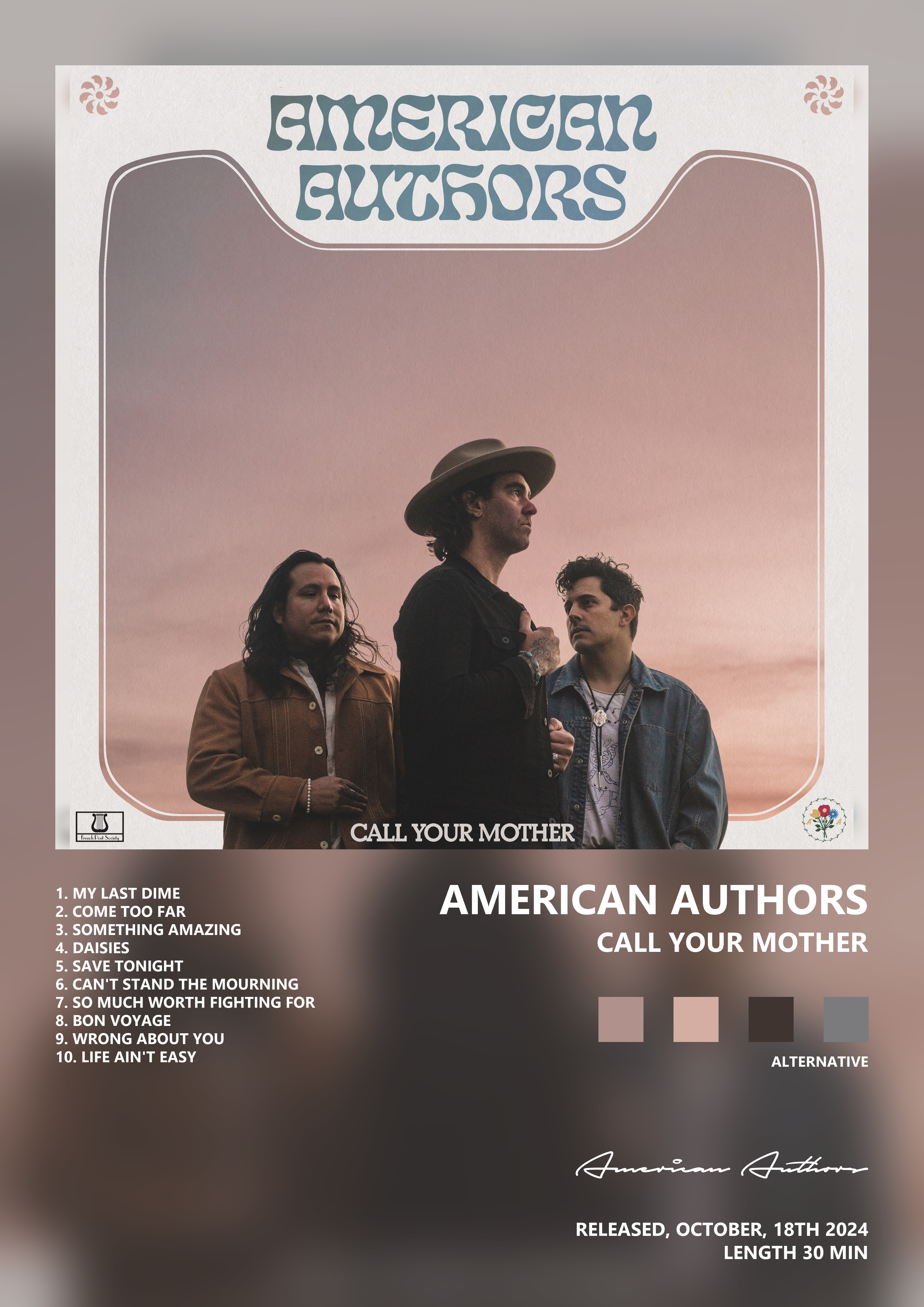 Music poster: American Authors - Call Your Mother