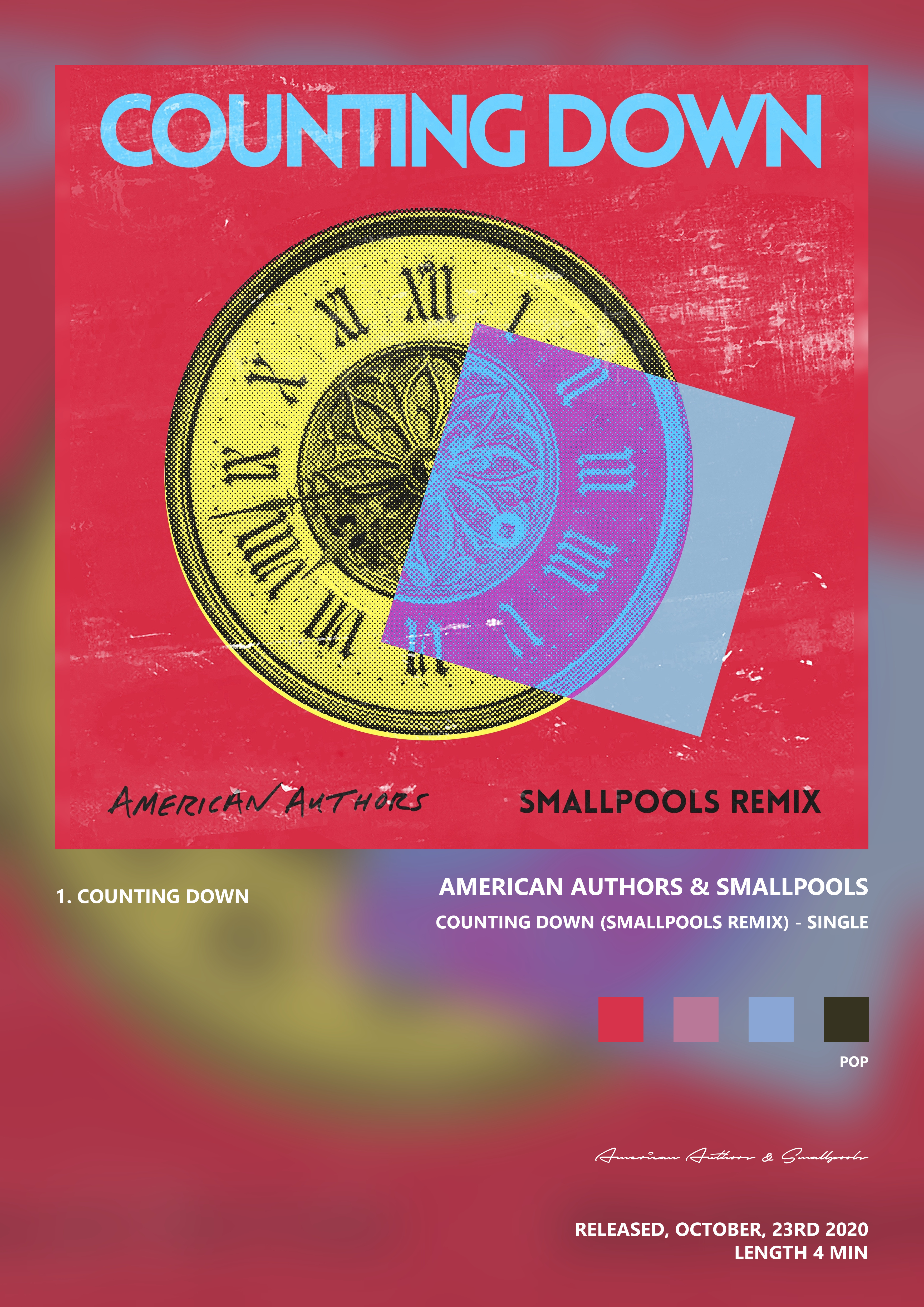 Music poster: American Authors Smallpools - Counting Down Smallpools Remix - Single