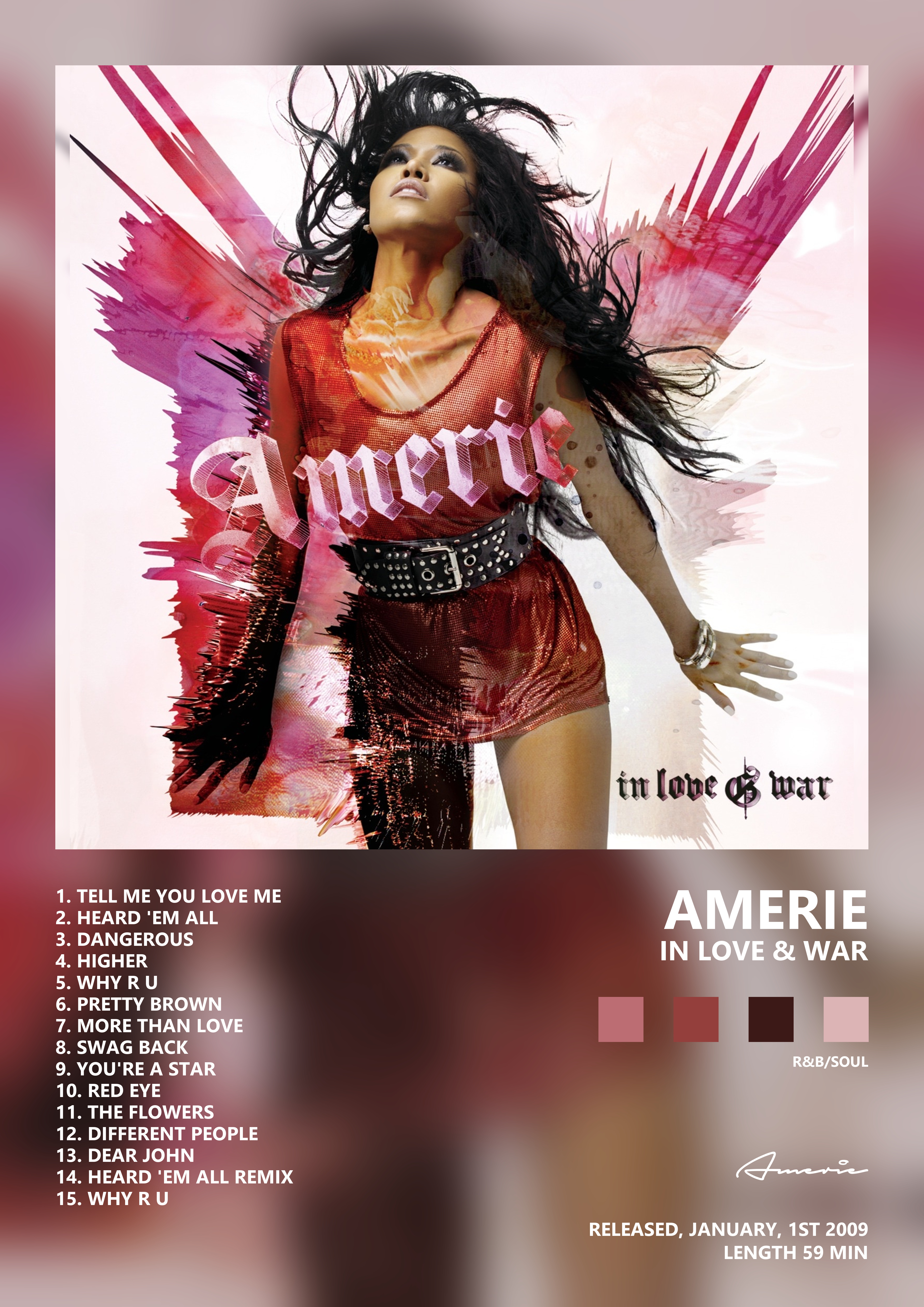 Music poster: Amerie - In Love War
