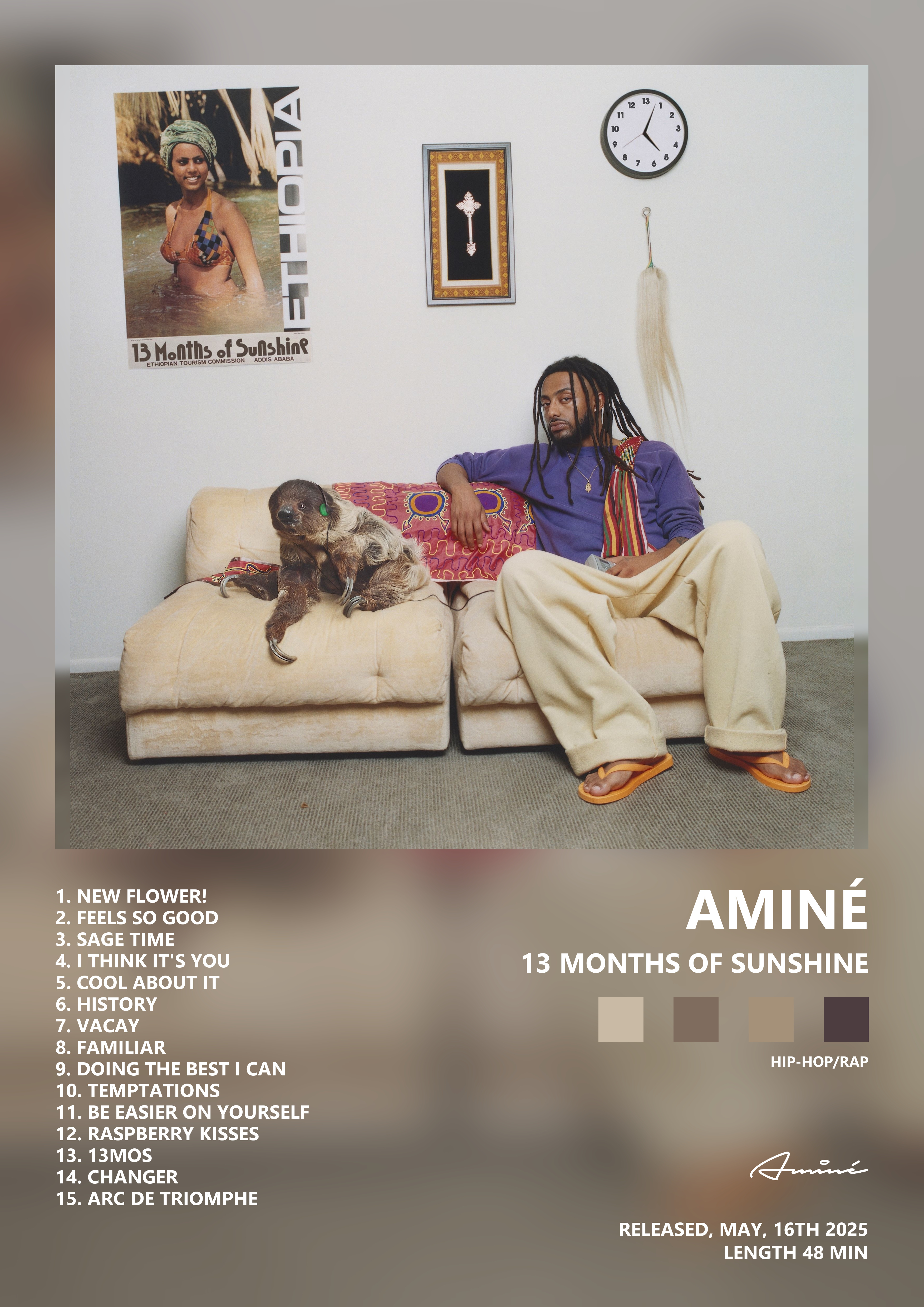 Music poster: Aminé - 13 Months of Sunshine