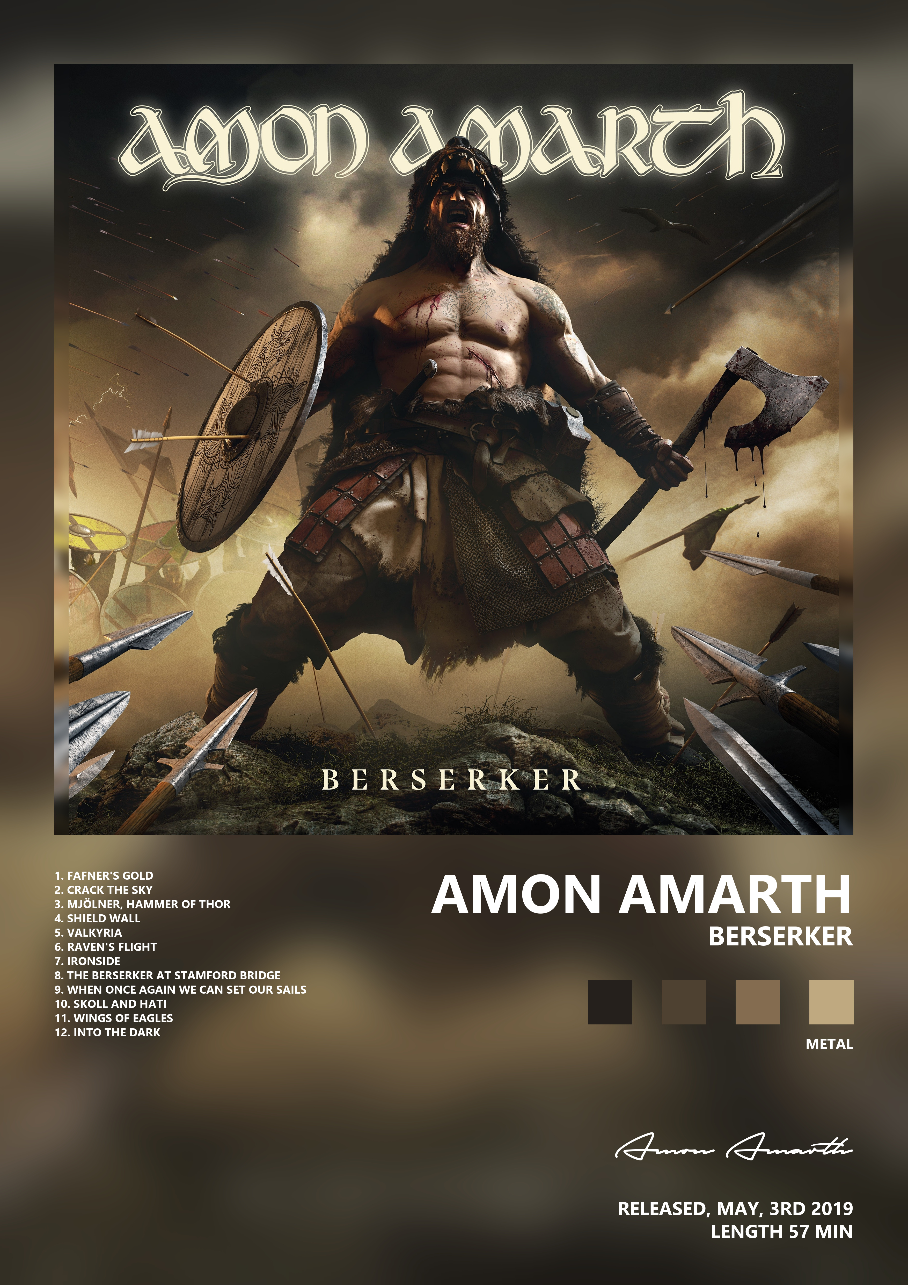 Music poster: Amon Amarth - Berserker
