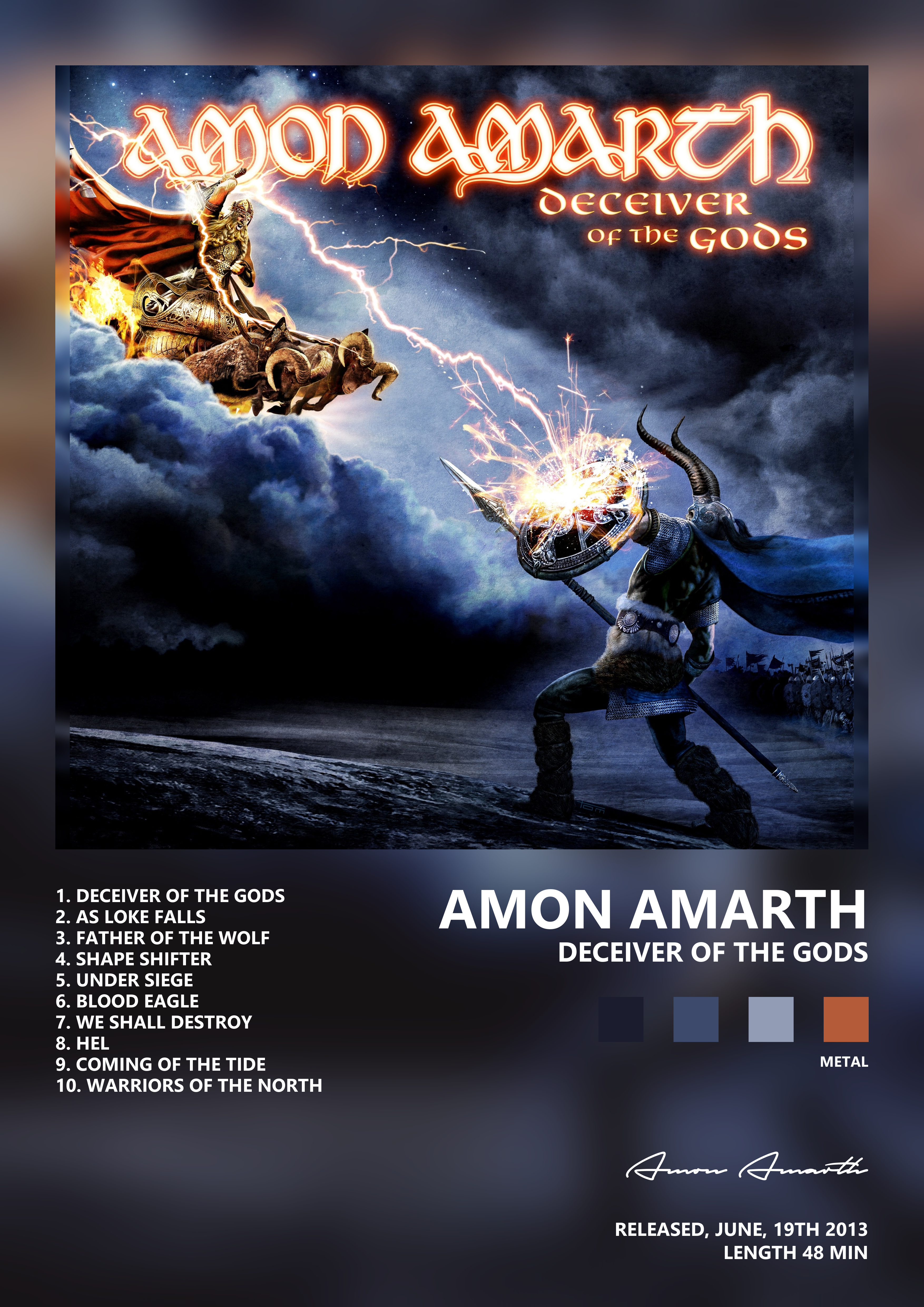 Music poster: Amon Amarth - Deceiver of the Gods