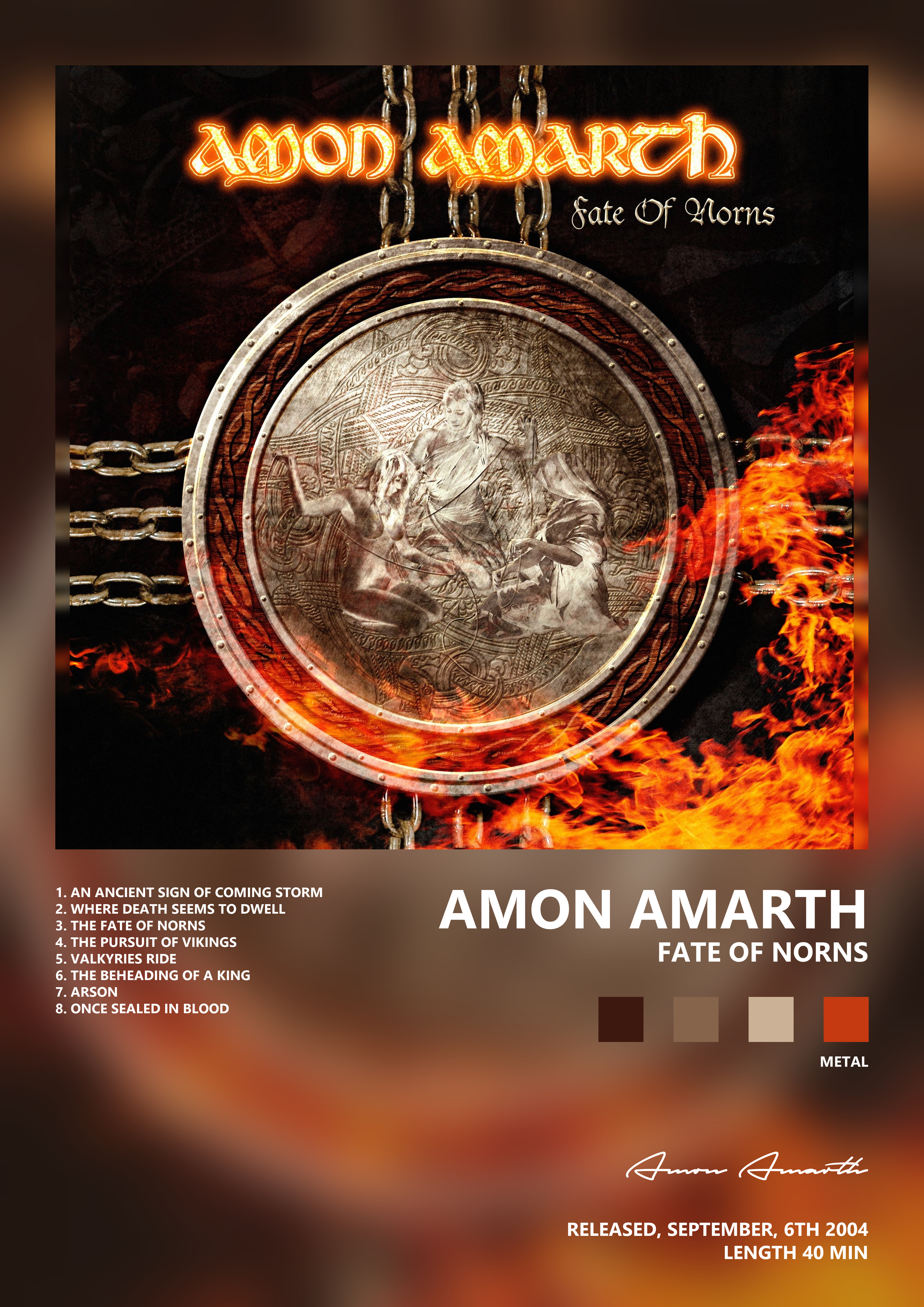 Music poster: Amon Amarth - Fate of Norns