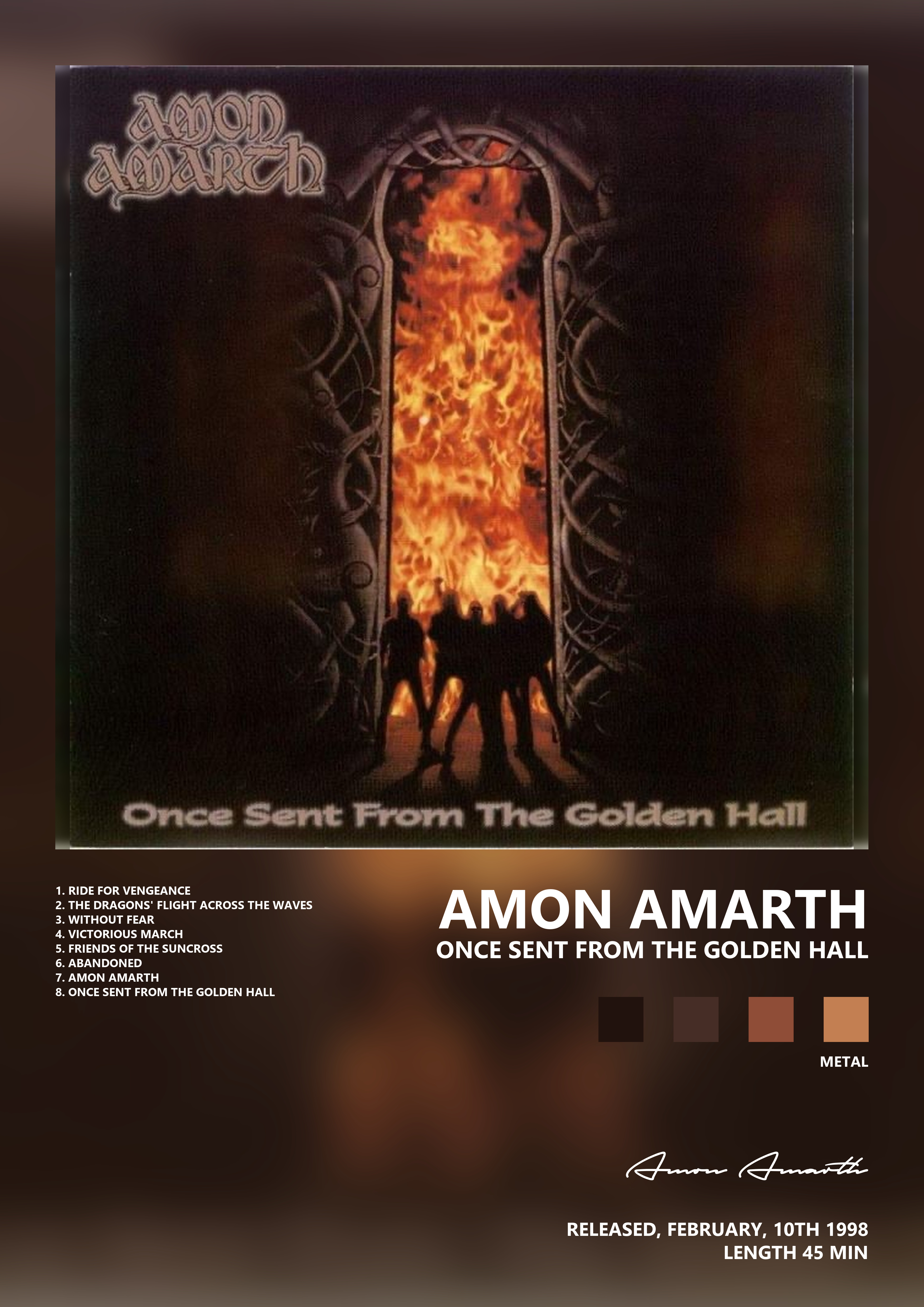 Music poster: Amon Amarth - Once Sent from the Golden Hall