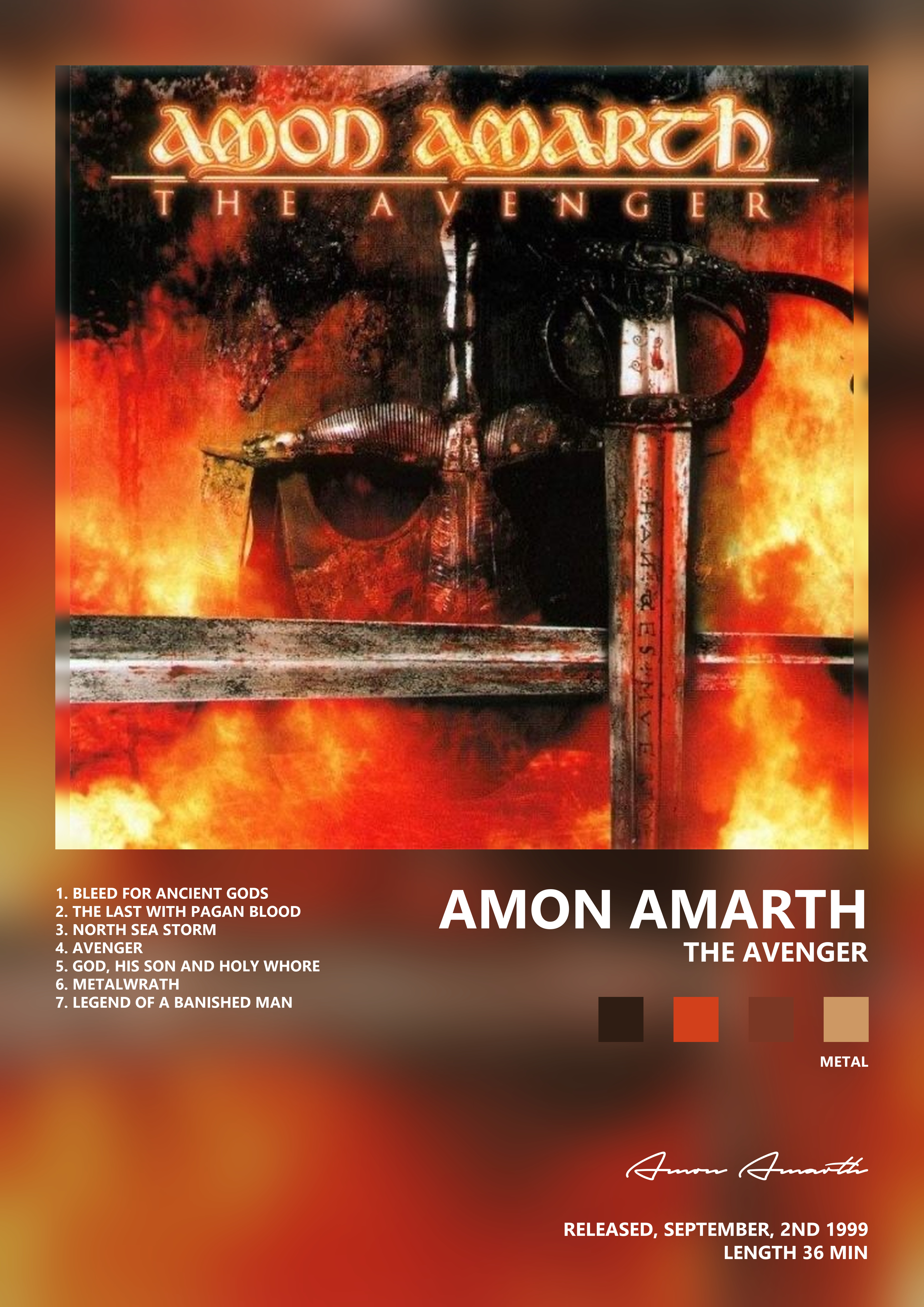 Music poster: Amon Amarth - The Avenger