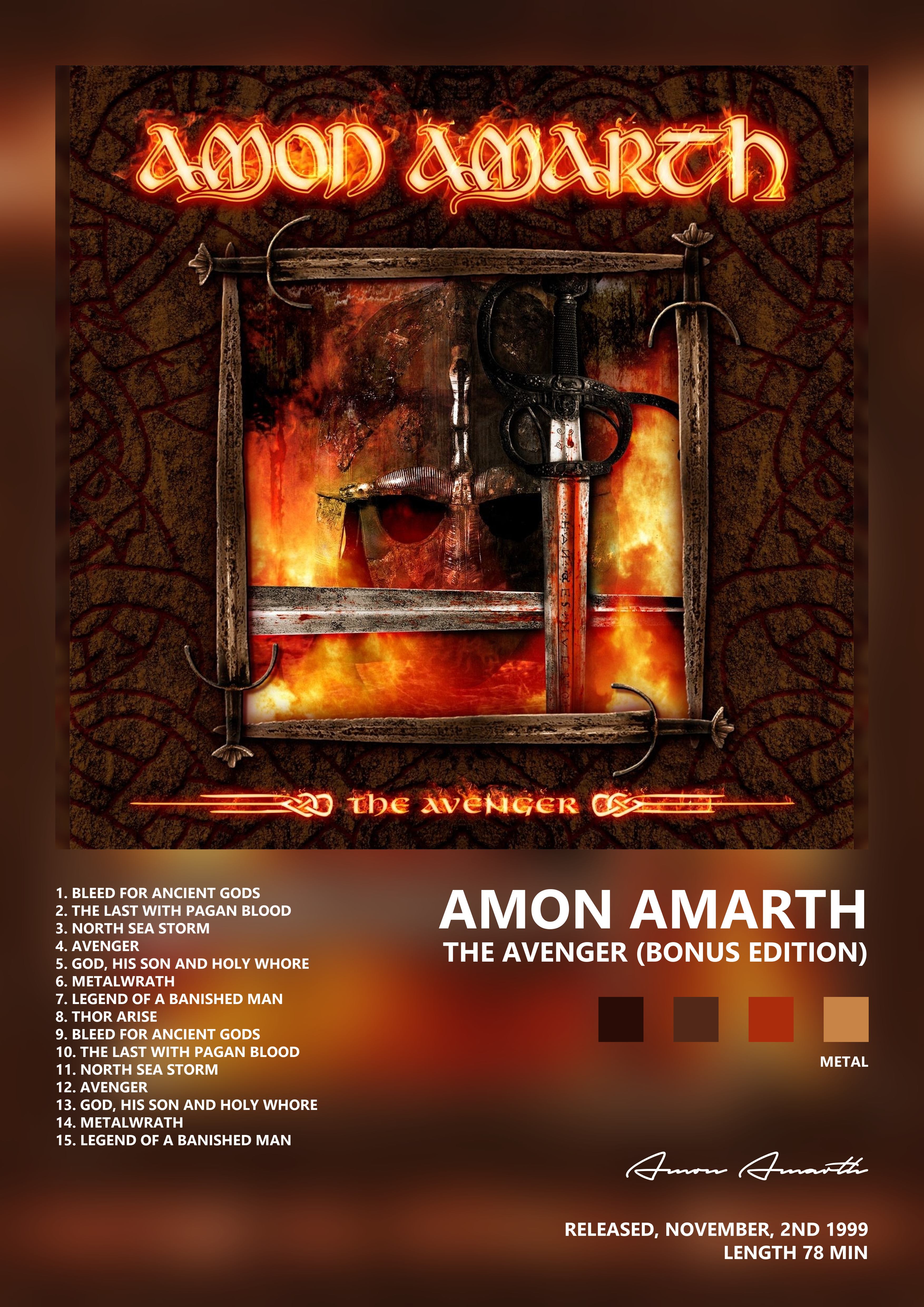 Music poster: Amon Amarth - The Avenger Bonus Edition