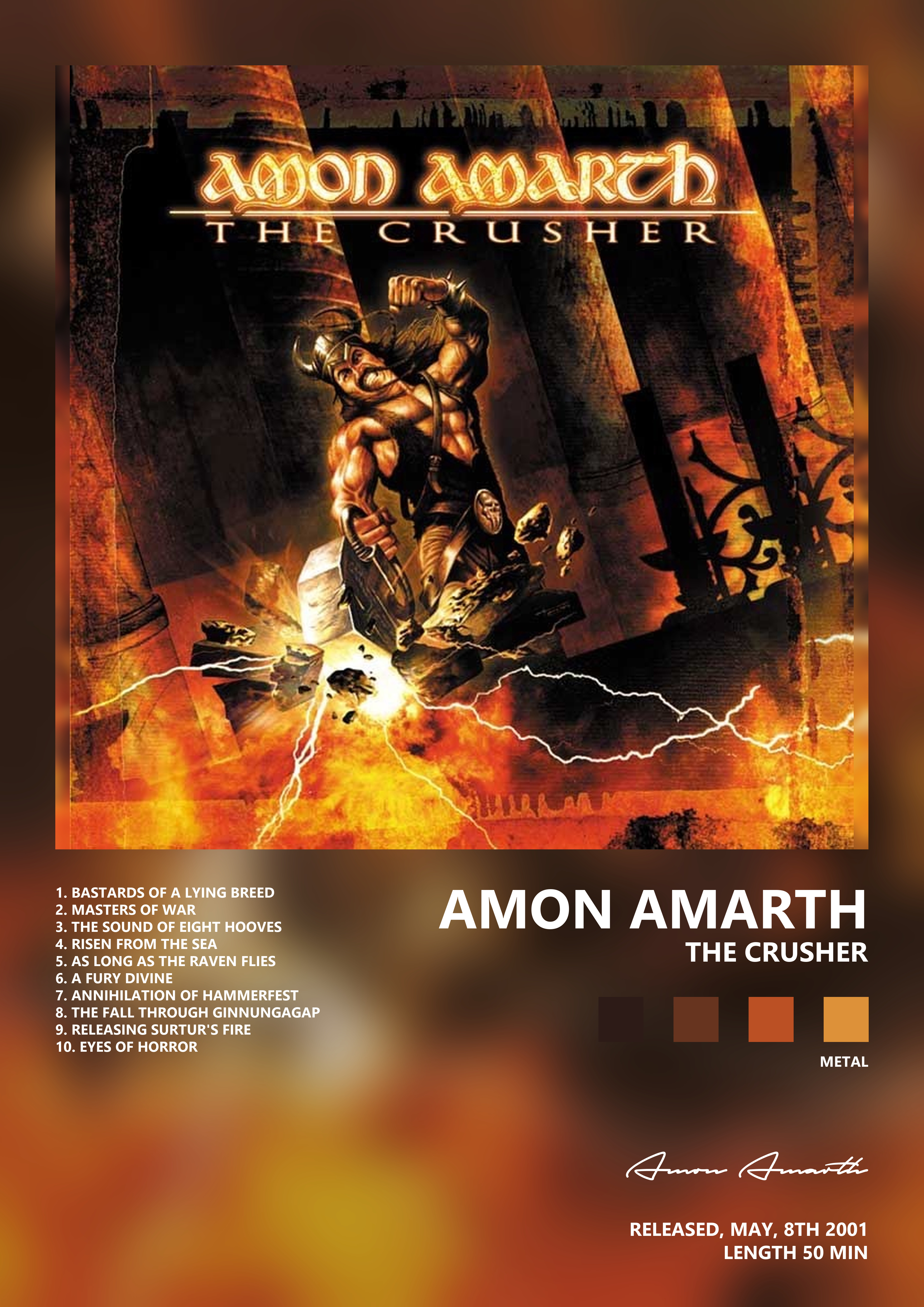 Music poster: Amon Amarth - The Crusher
