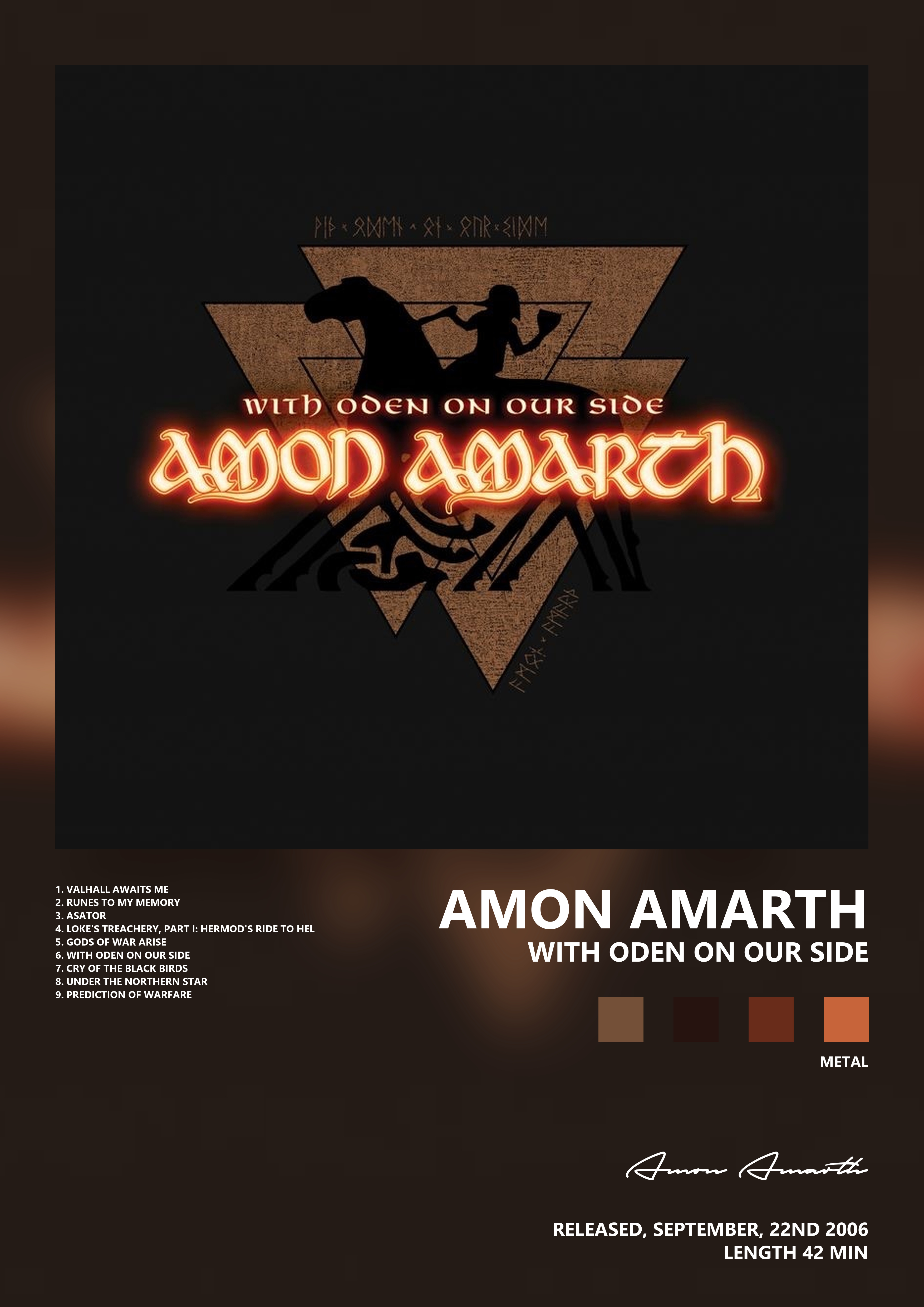 Music poster: Amon Amarth - With Oden On Our Side