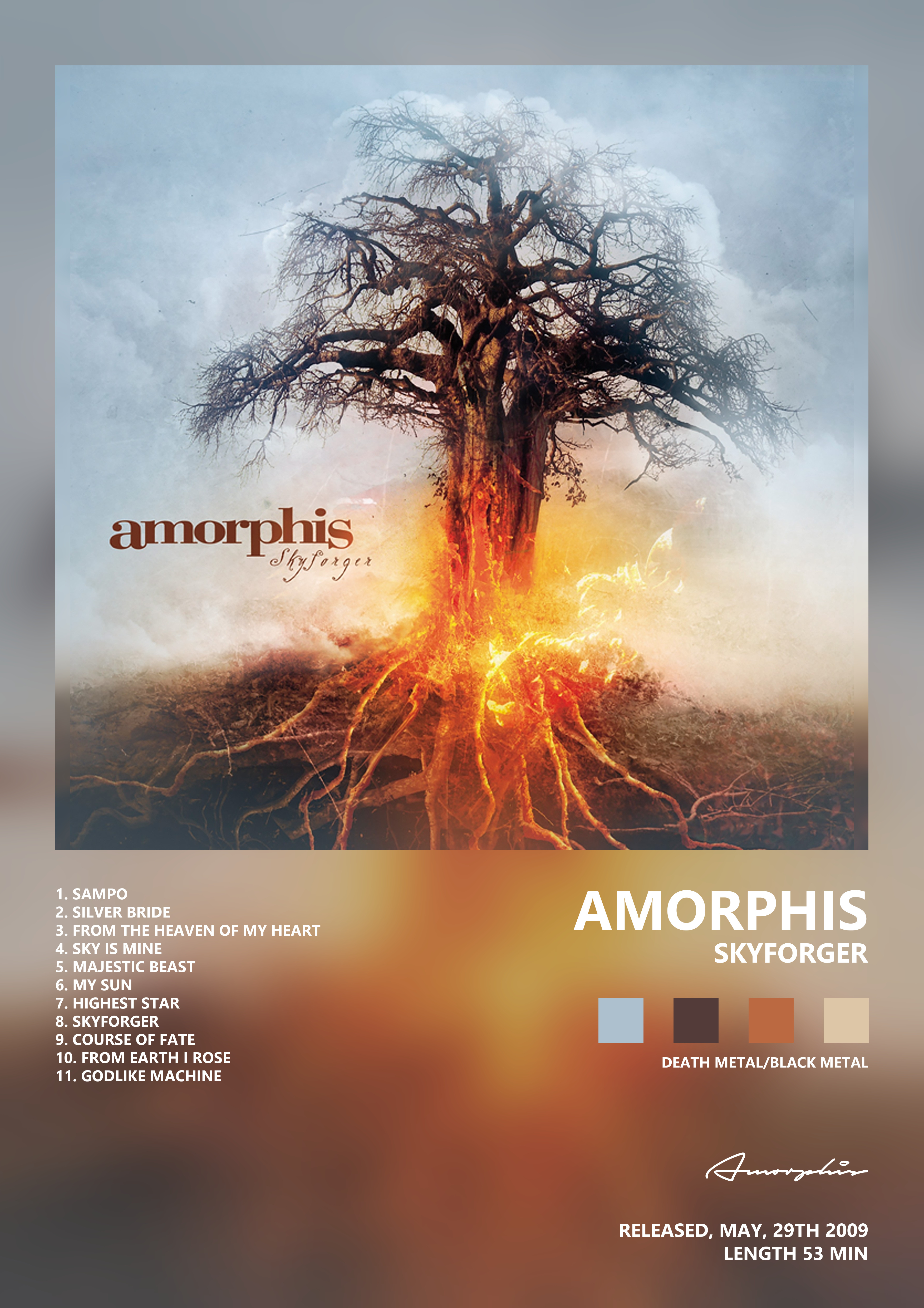 Music poster: Amorphis - Skyforger