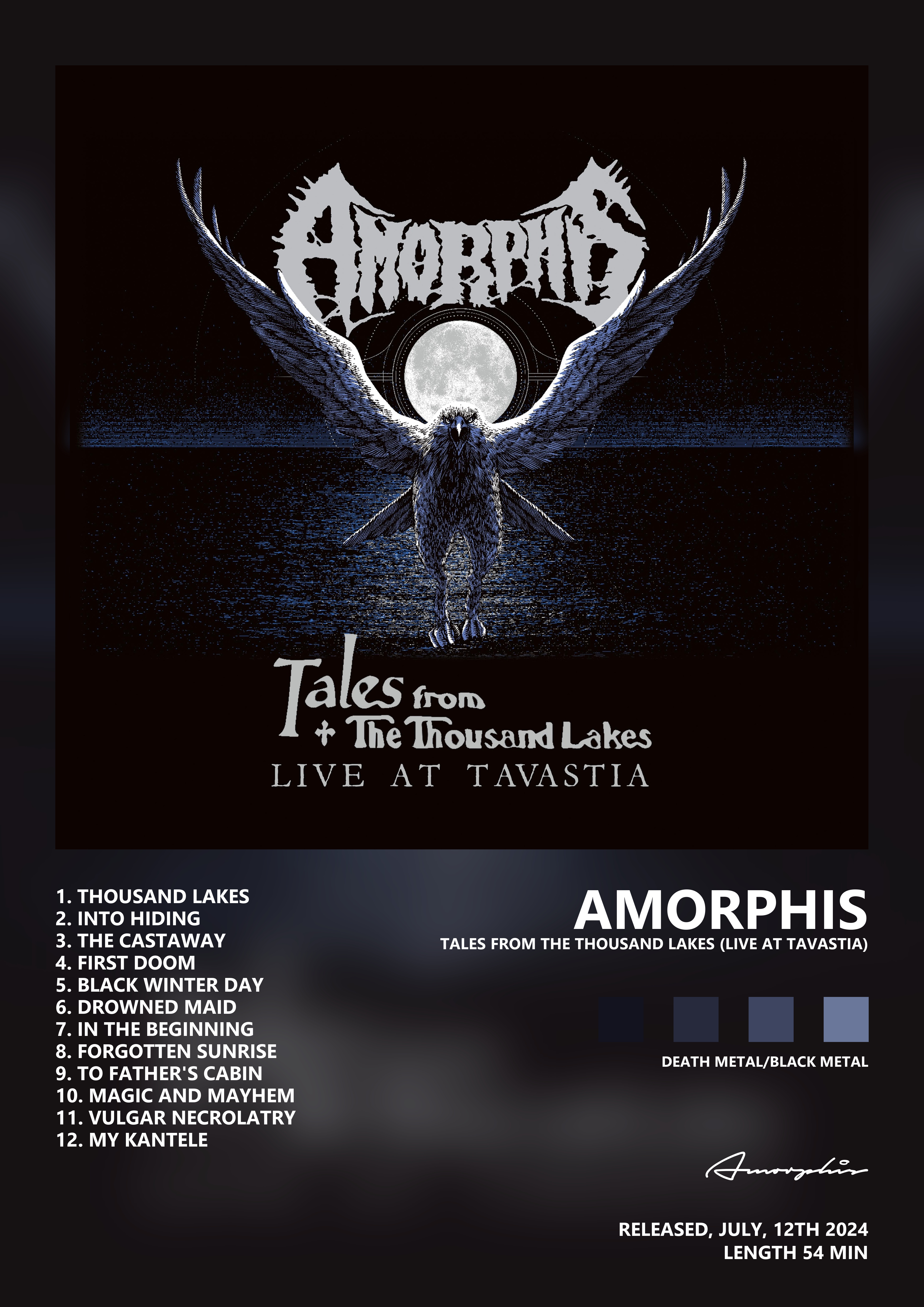 Music poster: Amorphis - Tales from the Thousand Lakes Live at Tavastia
