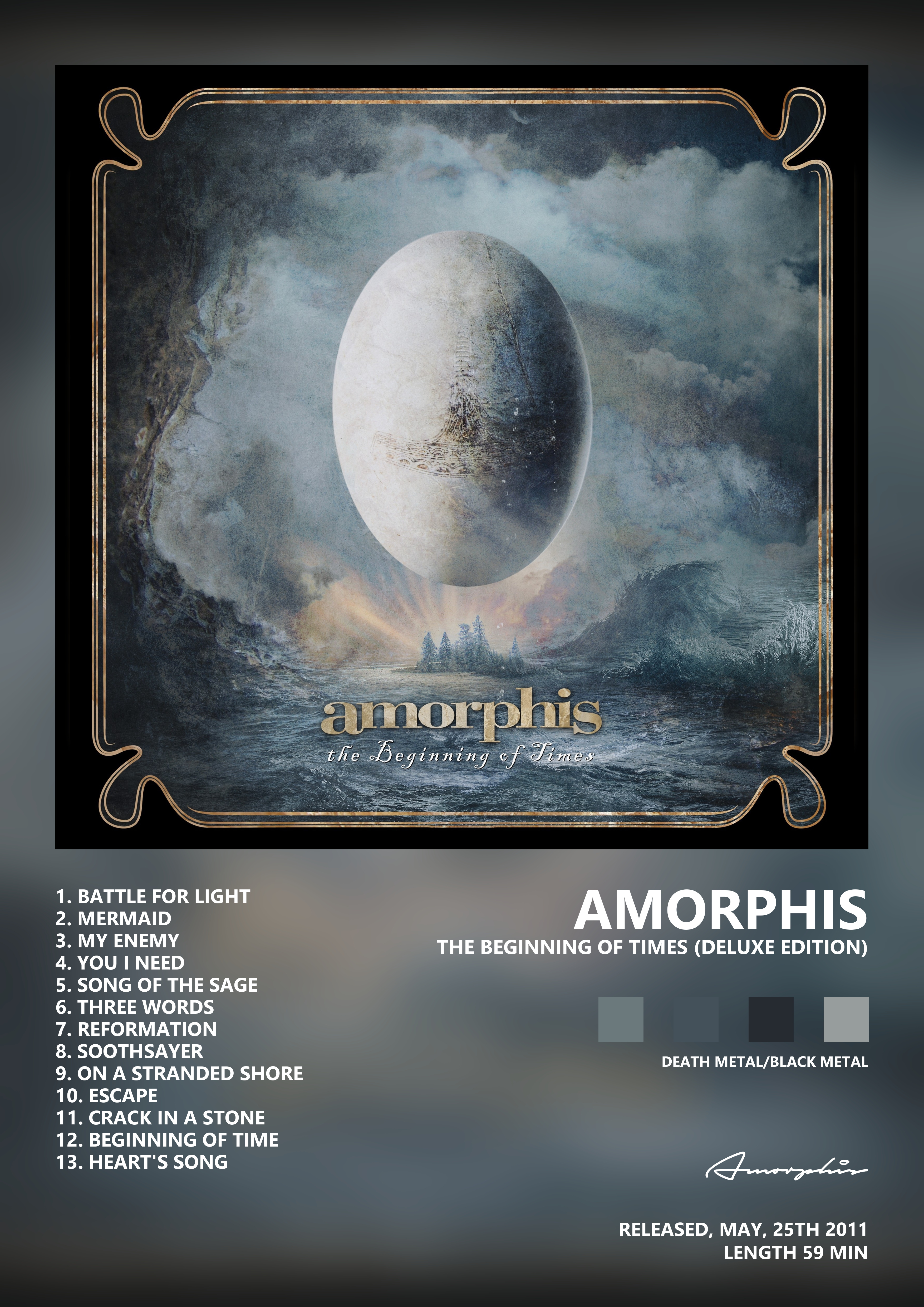 Music poster: Amorphis - The Beginning of Times Deluxe Edition