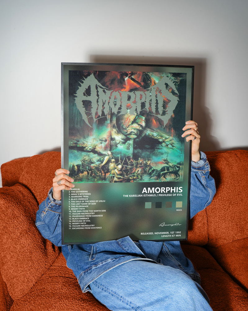 Music poster: Amorphis - The Karelian Isthmus Privilege of Evil