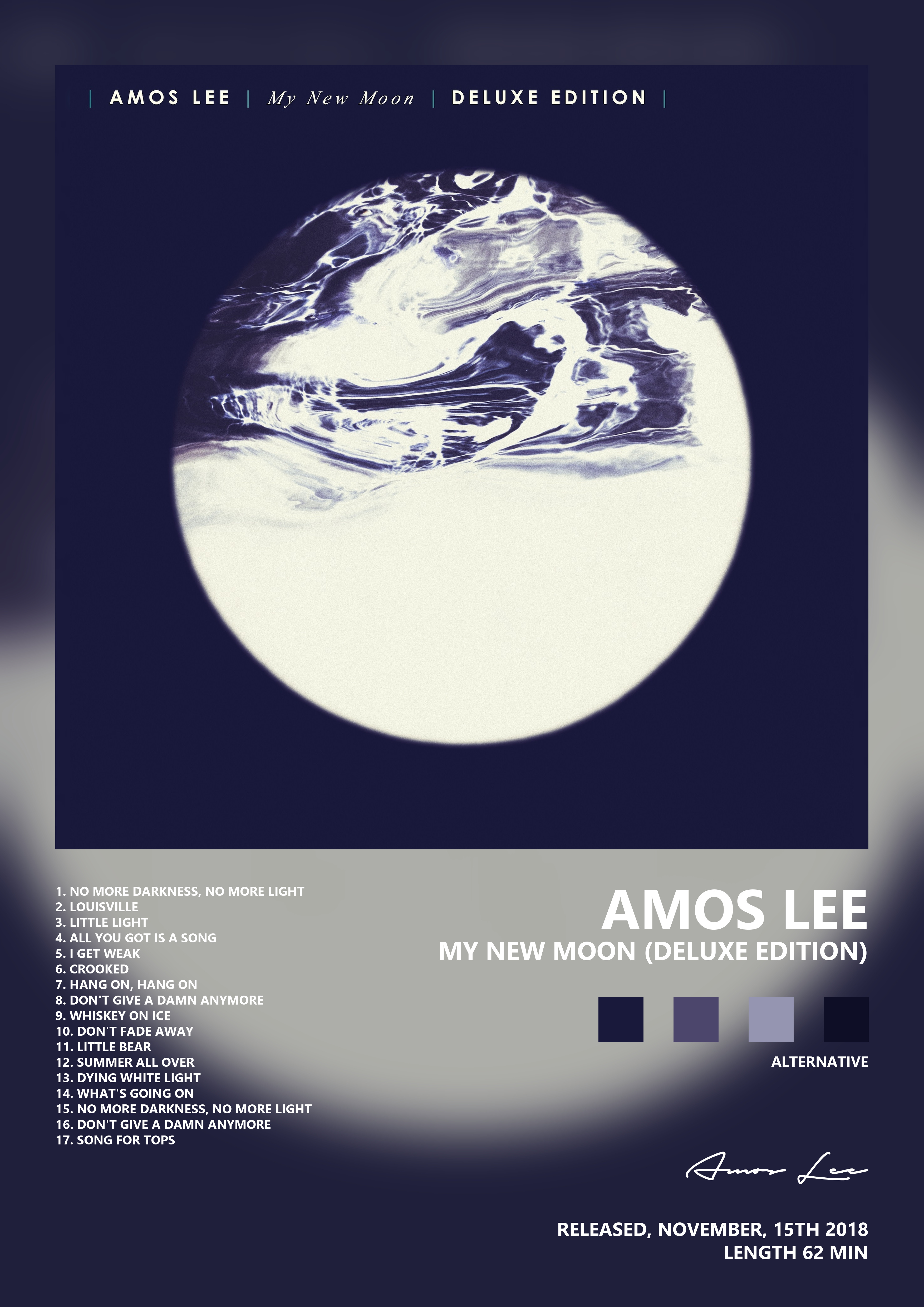 Music poster: Amos Lee - My New Moon Deluxe Edition